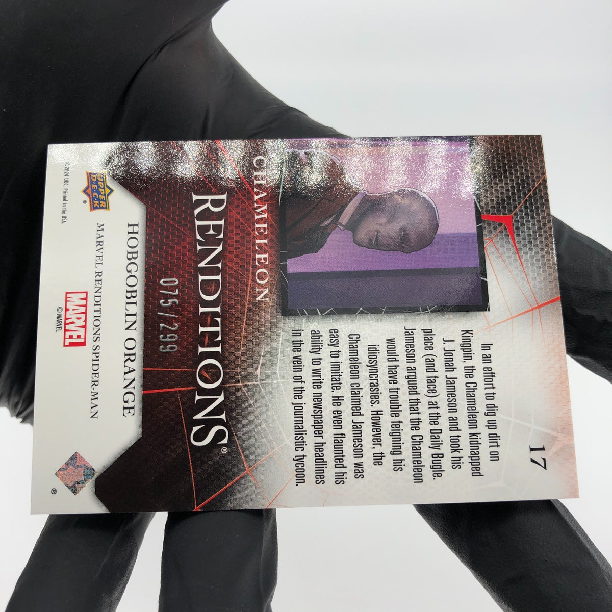 Marvel Card Chameleon 17 Orange  /299 Fleer Upper Deck Renditions [NM]