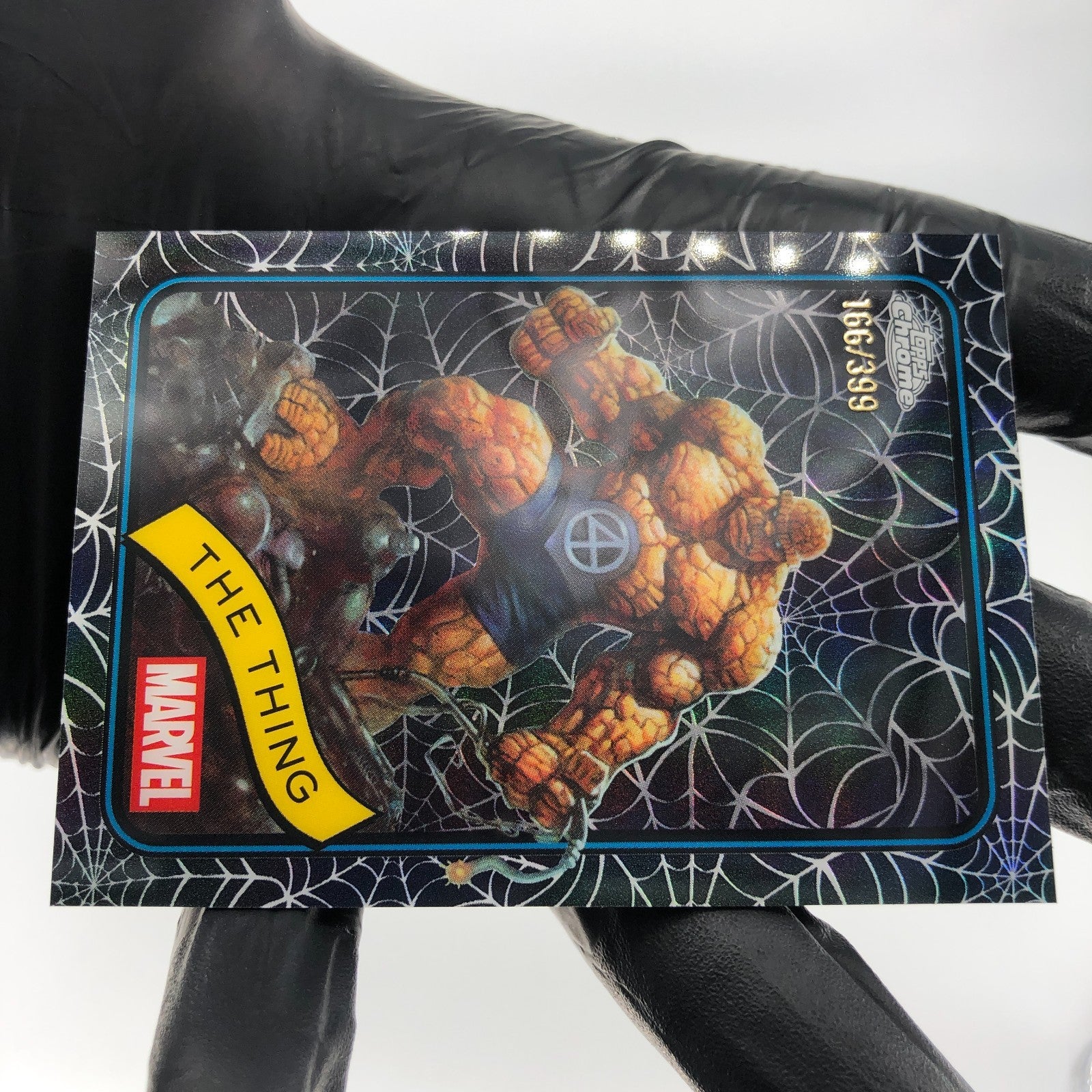 Marvel Card The Thing 109 Black Web /399 Topps Chrome 2025 [NM]