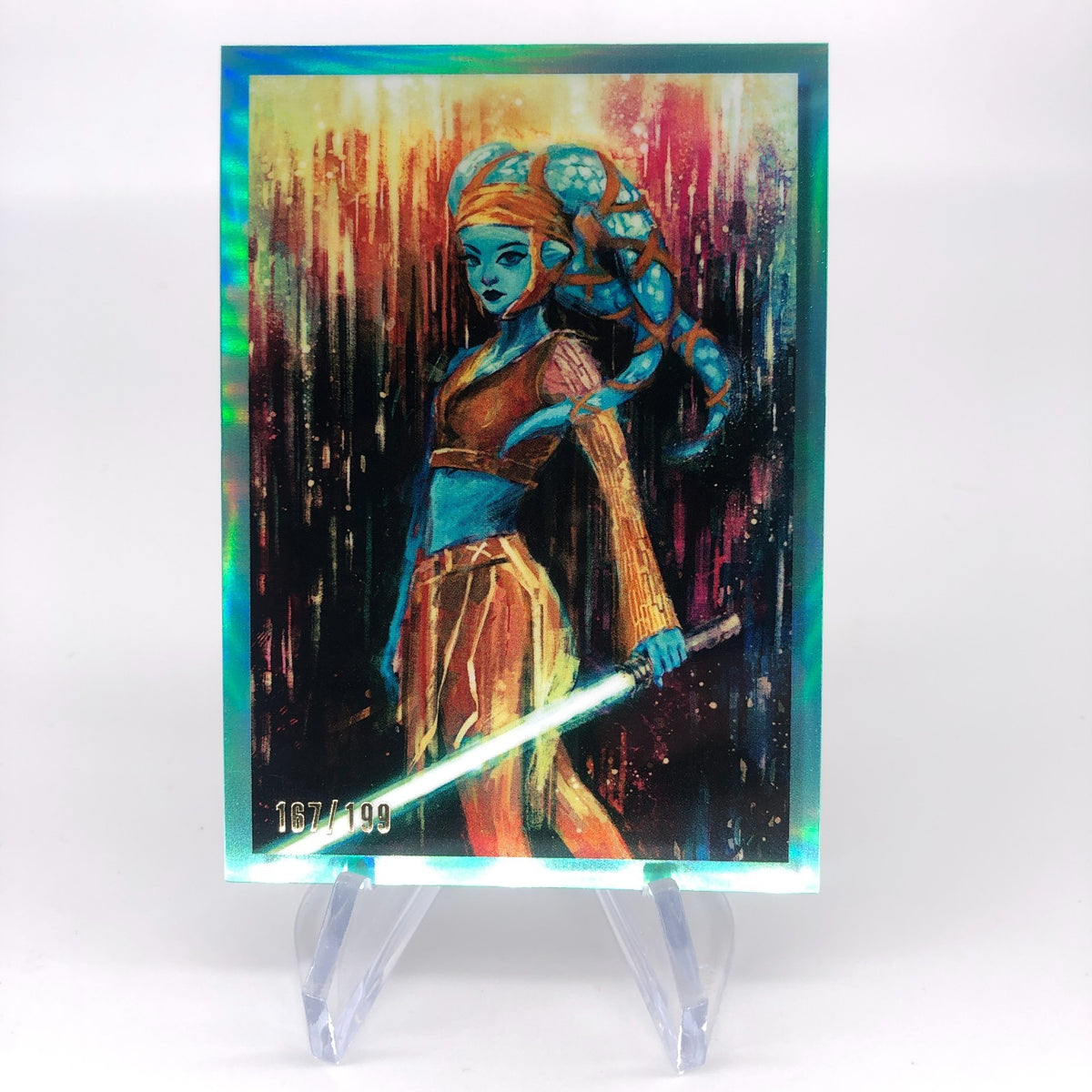 Star Wars Galaxy 2023 Aayla Secura WSW-14 Aqua  /199 Insert Topps Chrome [NM]