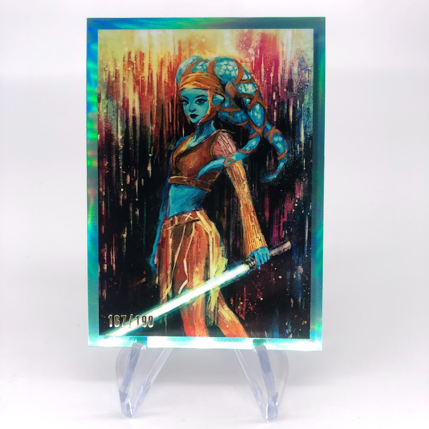 Star Wars Galaxy 2023 Aayla Secura WSW-14 Aqua  /199 Insert Topps Chrome [NM]