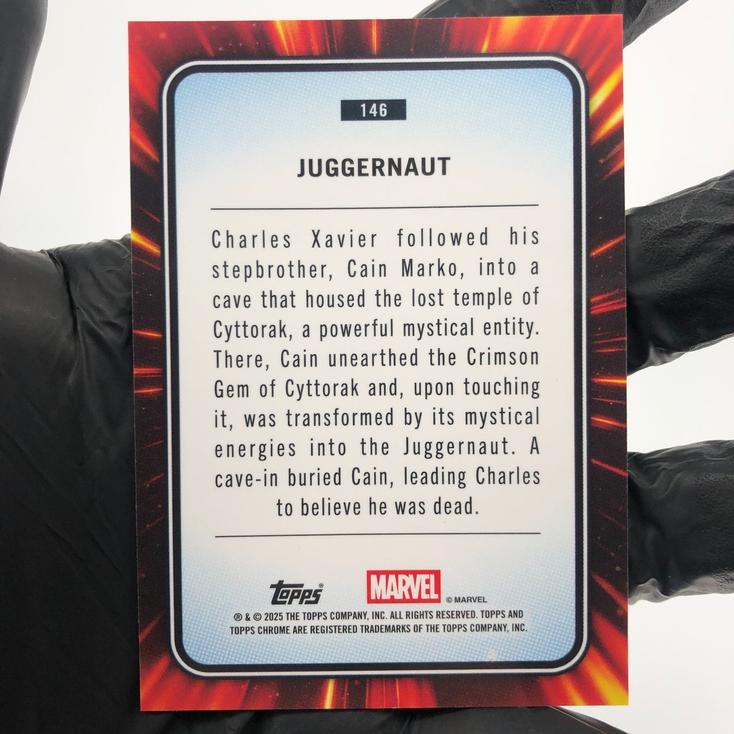 Marvel Card Juggernaut 146 Yellow Lava Refractor Topps Chrome 2025 [NM]