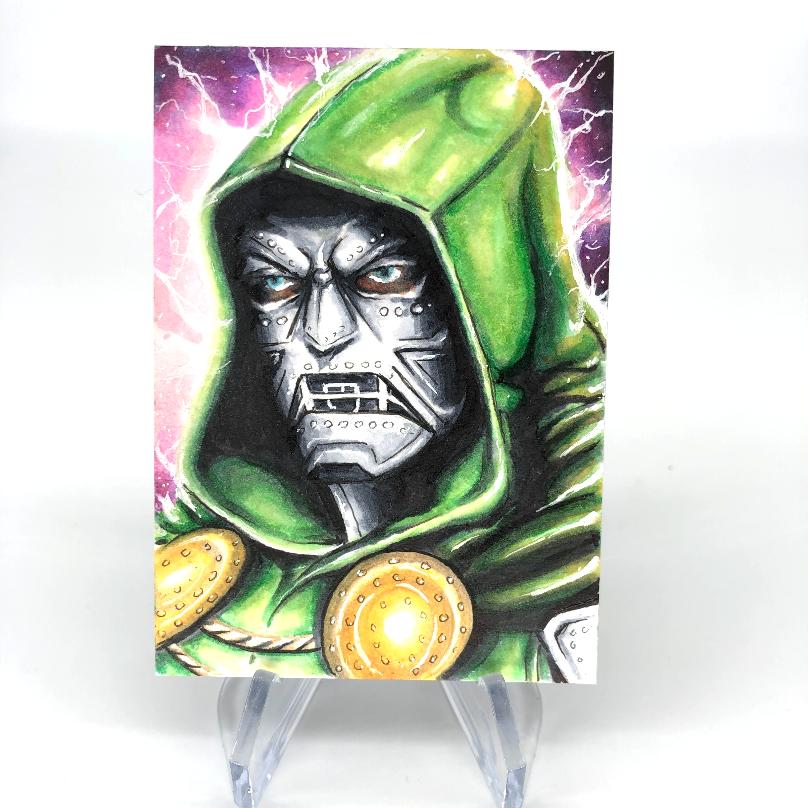 Marvel Sketch Dr Doom #18 1/1 Artist Pablo Such 2025 With Certificad [NM]