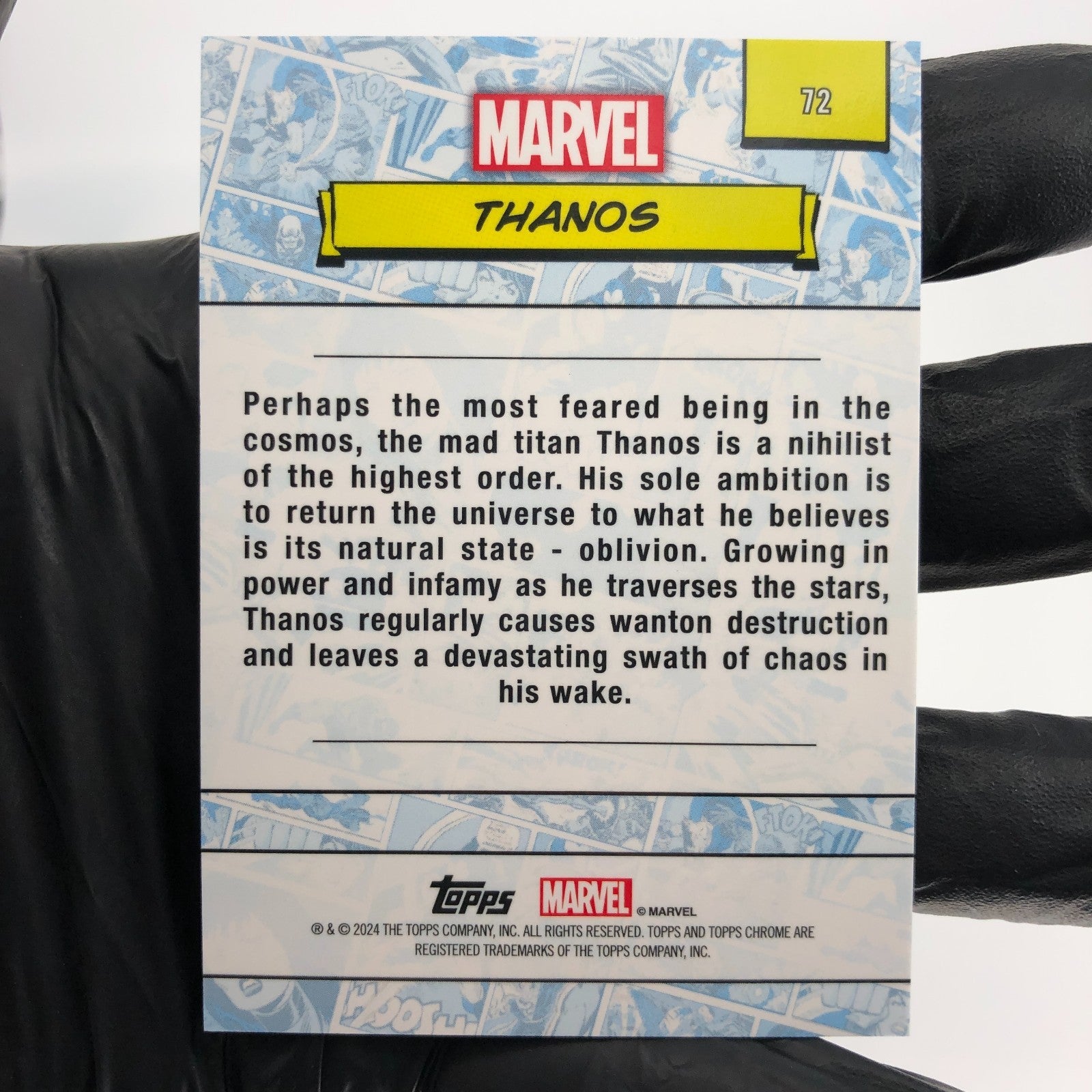 Marvel Card Thanos 72 Wave Refractor /150 Topps Chrome 2024 [NM]