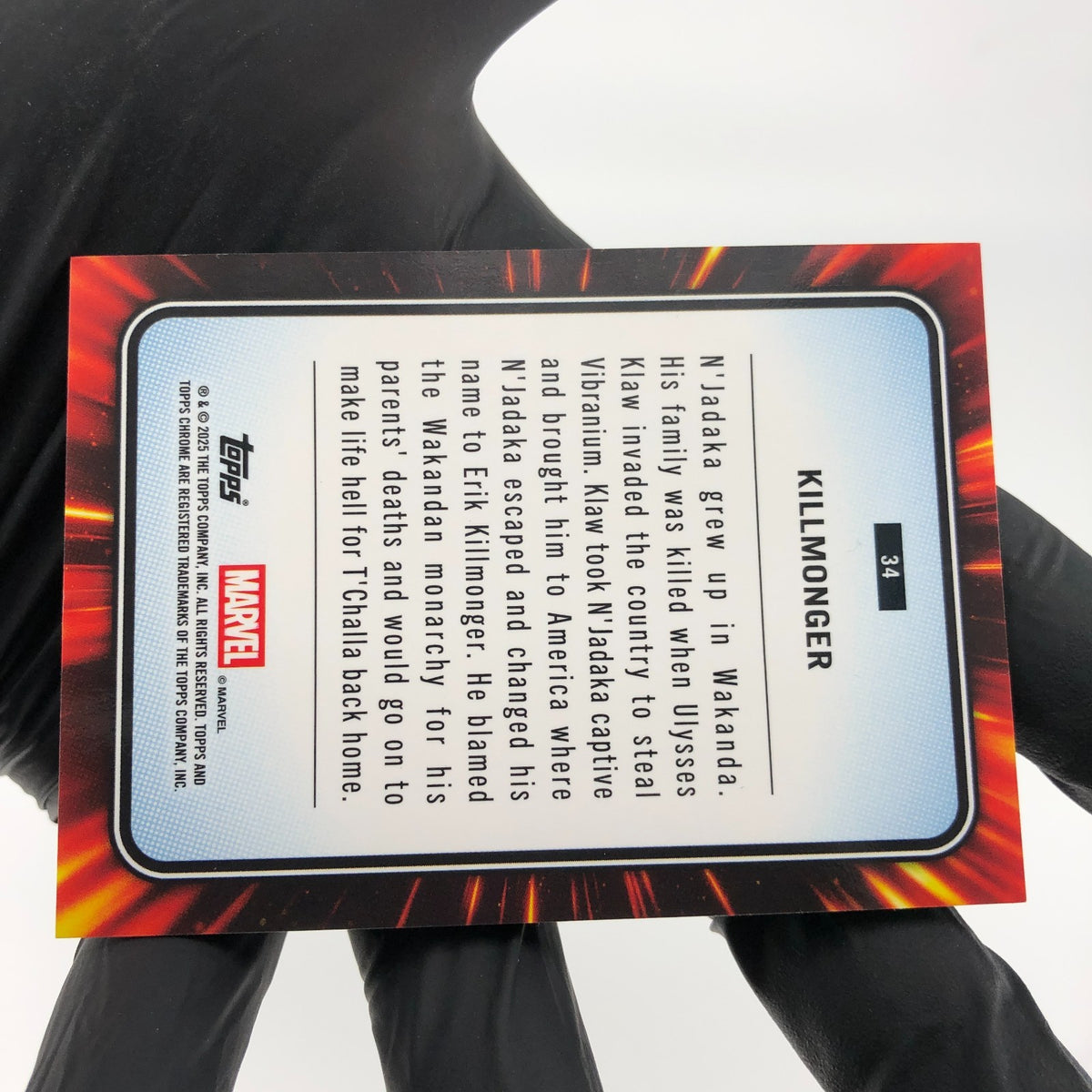 Marvel Card Killmonger 34 Green /99 Holo Topps Chrome 2025 [NM]