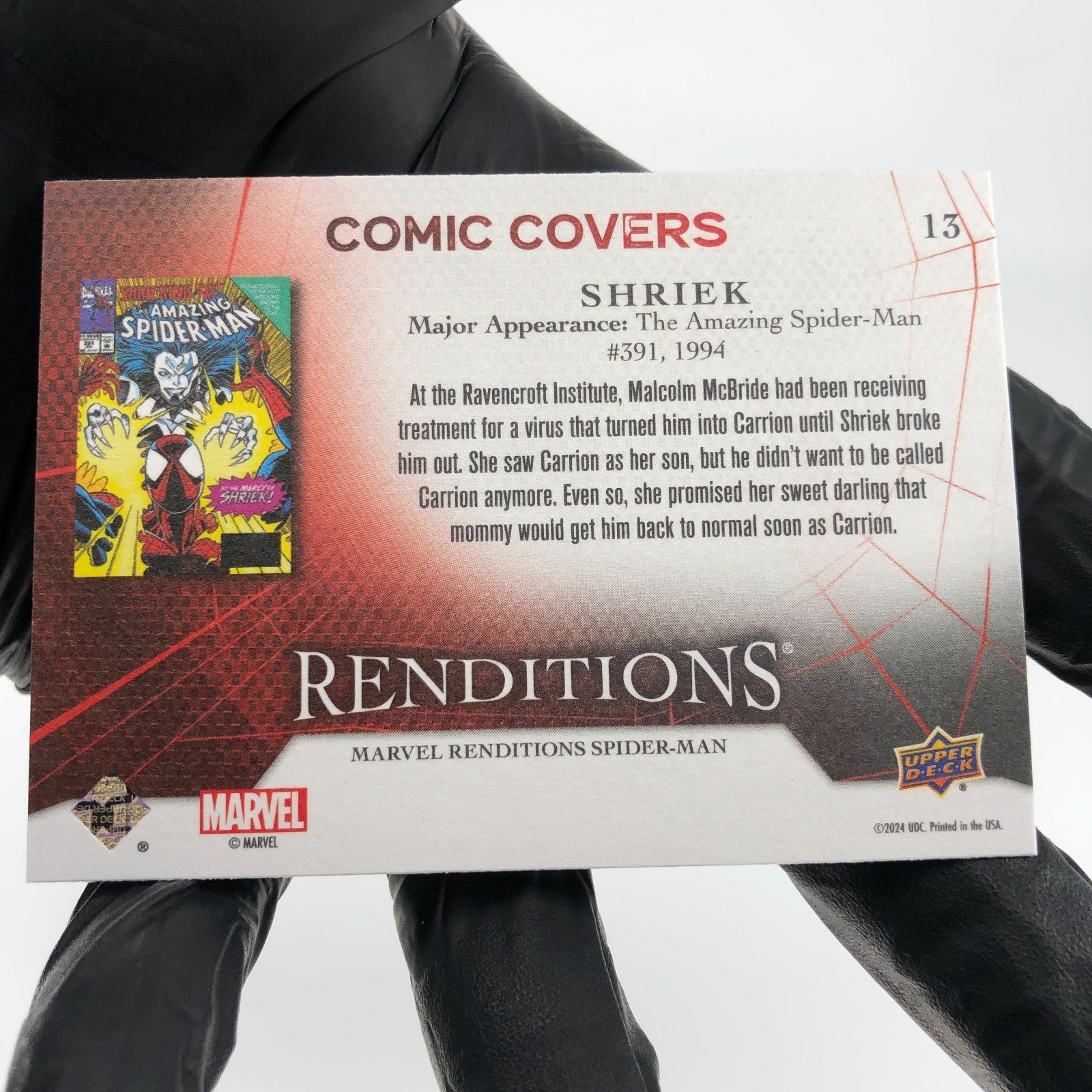 Marvel Card Shriek 13 Canvas Comic Covers Fleer Upper Deck Renditions [NM]