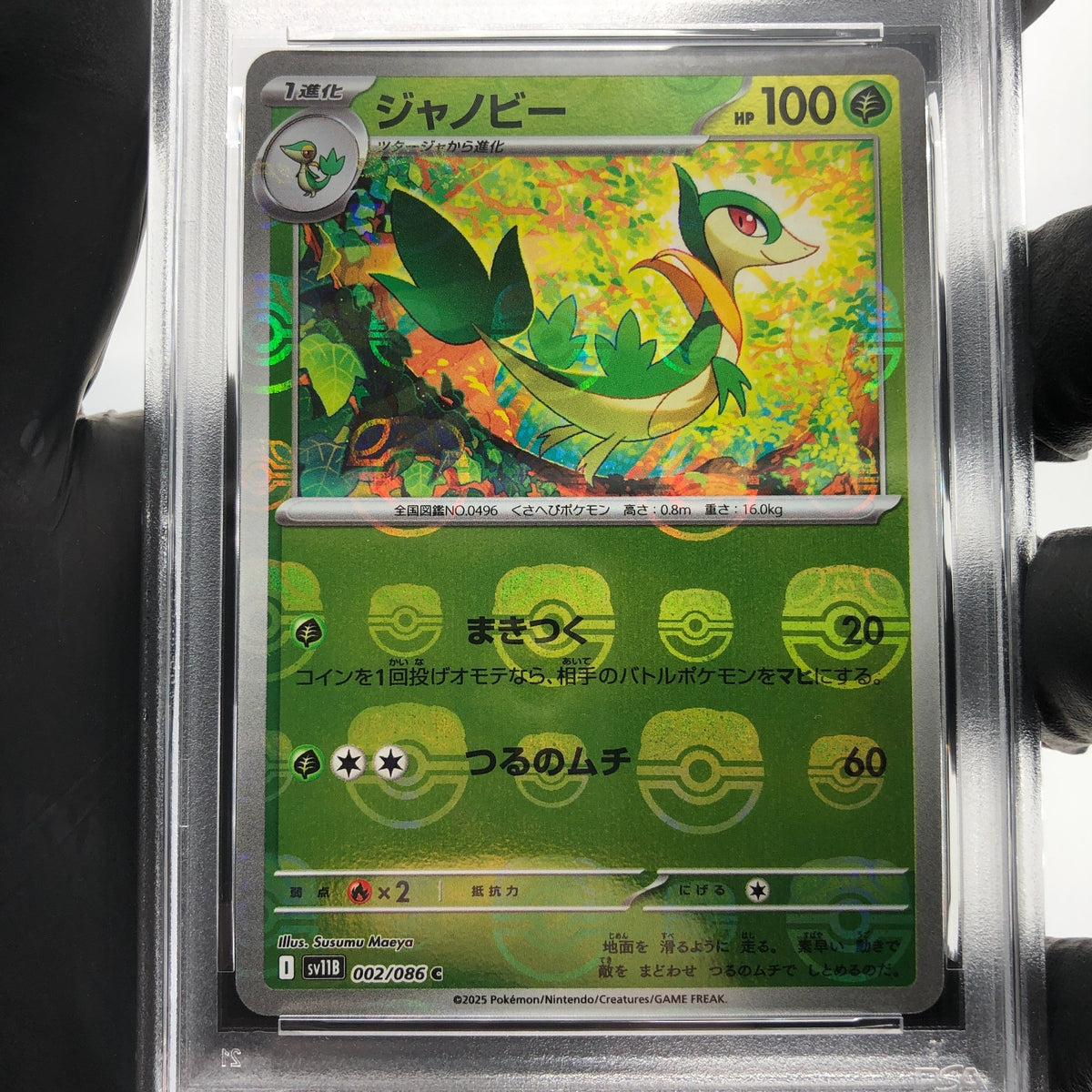 PSA 9 Pokemon Card Servine 002/086 C Masterball SV11B Japanese Karte [9] 2