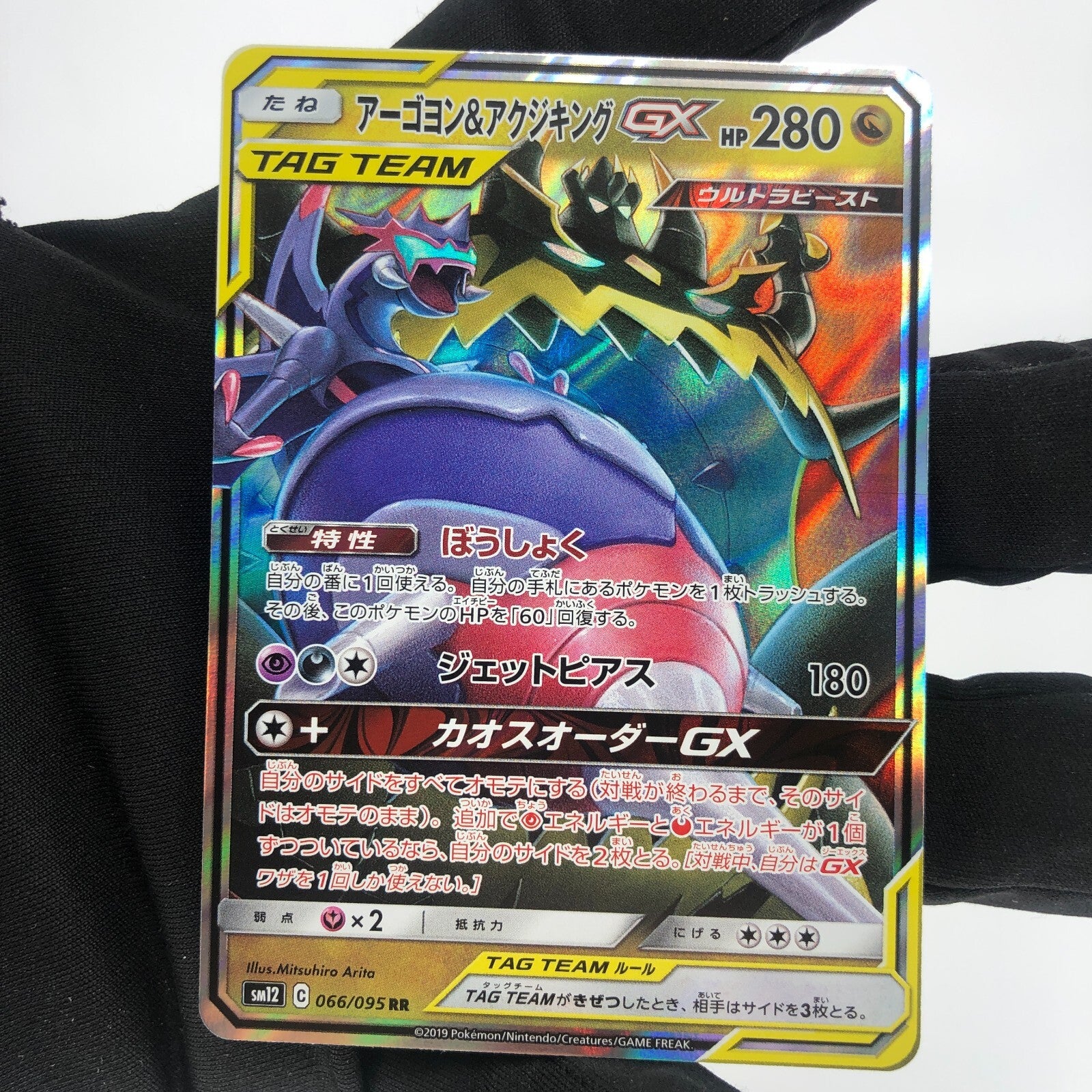 Pokemon Card Naganadel & Guzzlord 066/095 GX RR SM12 Japanese Karte [NM]