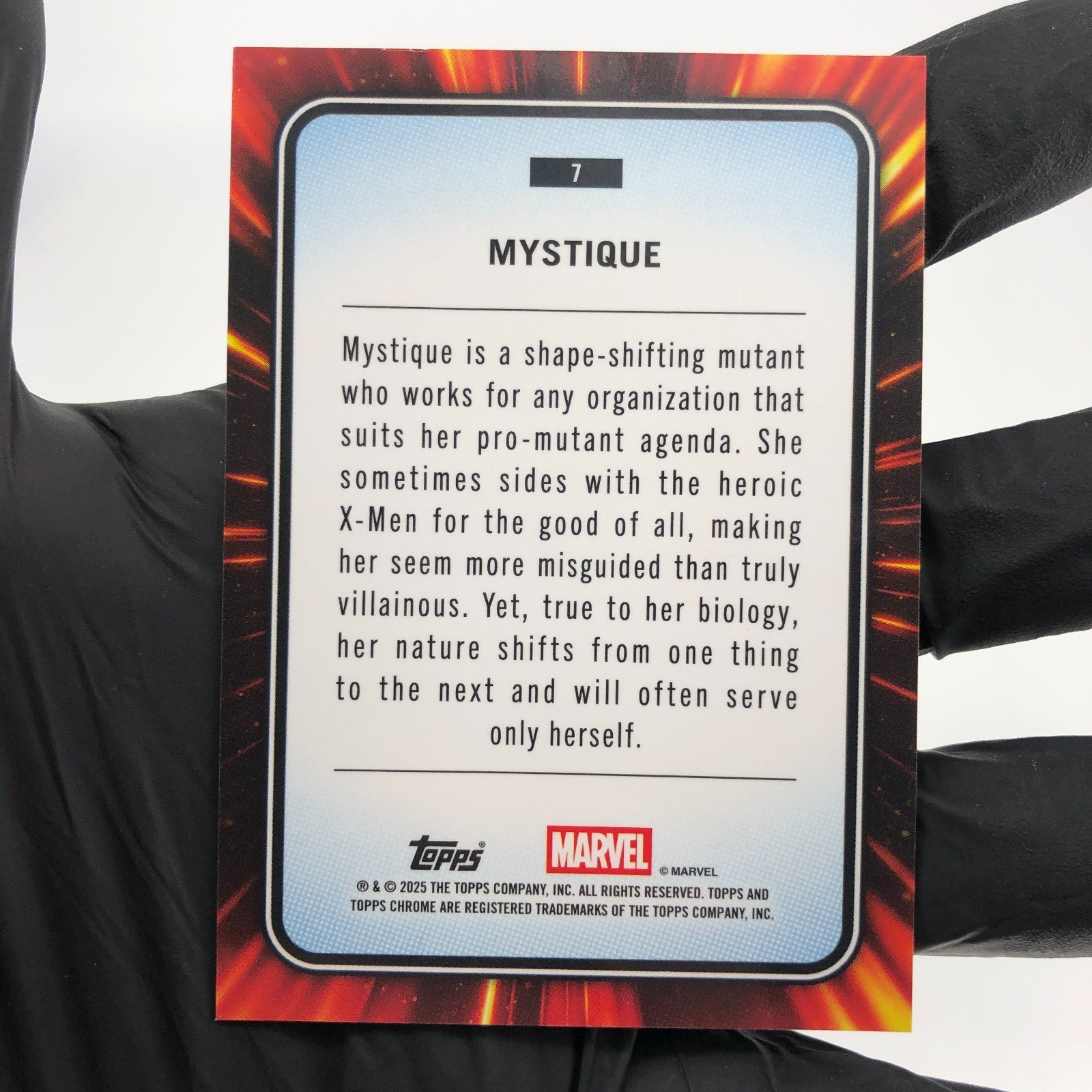Marvel Card Mistique 7 Yellow Lava Refractor Topps Chrome 2025 [NM]
