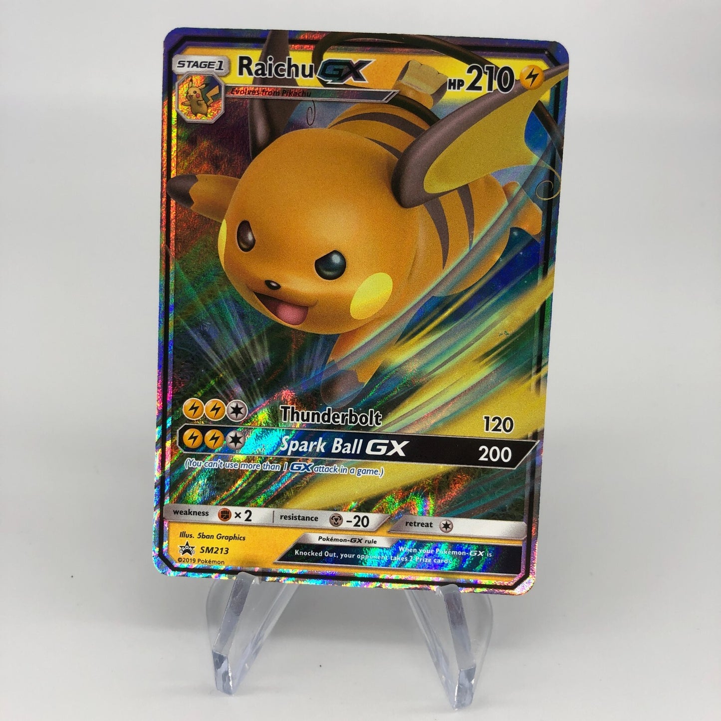 Pokemon Card Raichu GX SM213 Holo Promo English Karte [Mint]