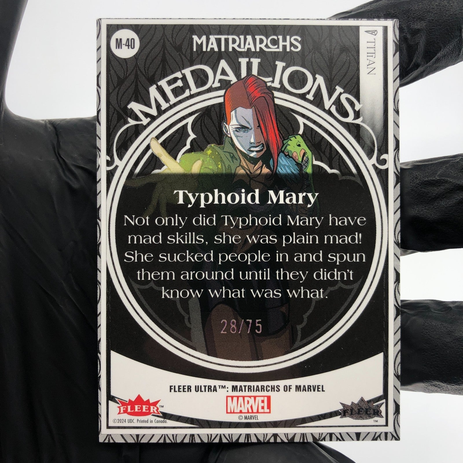 Marvel Card Typhoid Mary M-40 Titan /75 Matriarchs 2024 Fleer Upper Deck [NM]