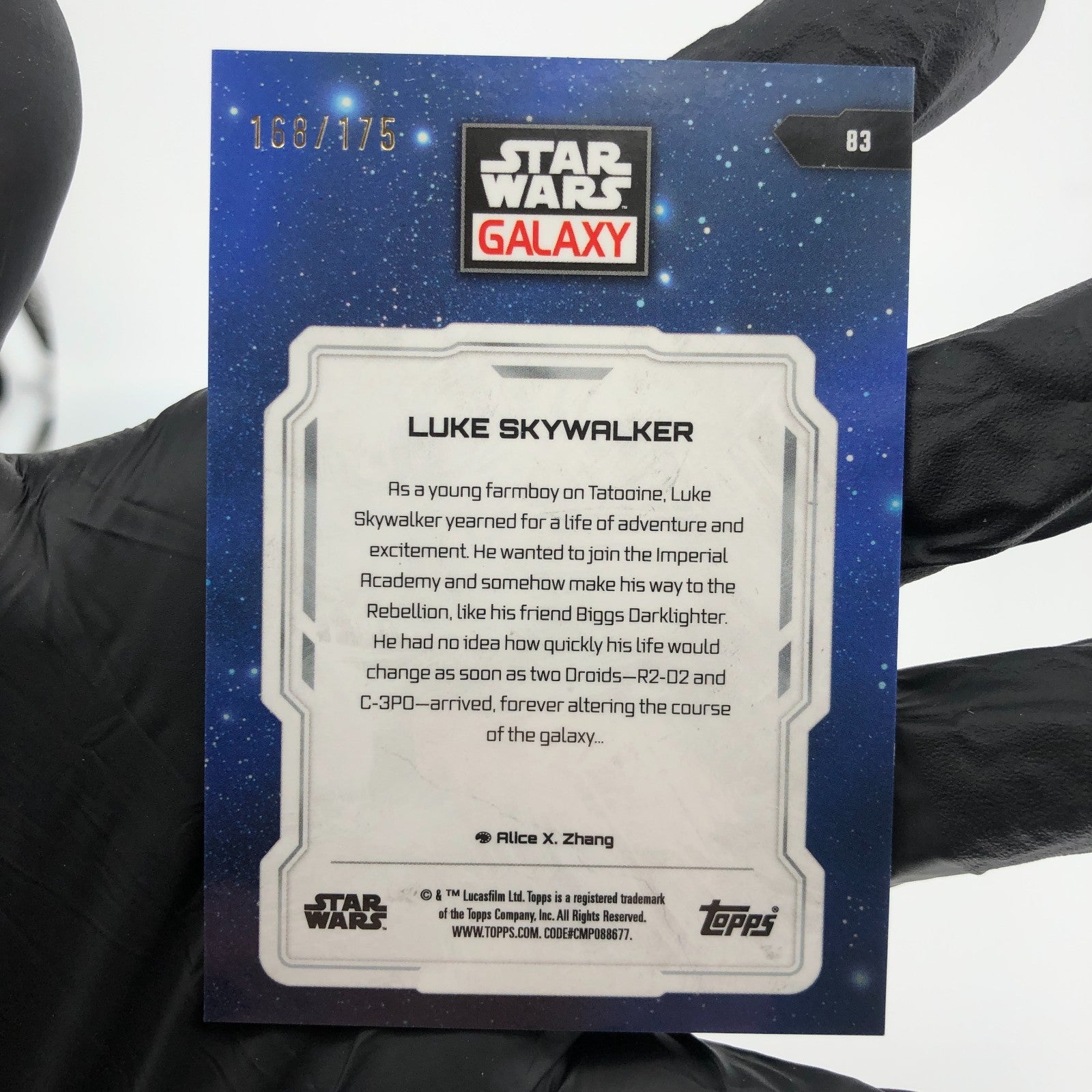 Star Wars Galaxy 2024 Luke Skywalker 83 Lava /175 Topps Chrome [NM]