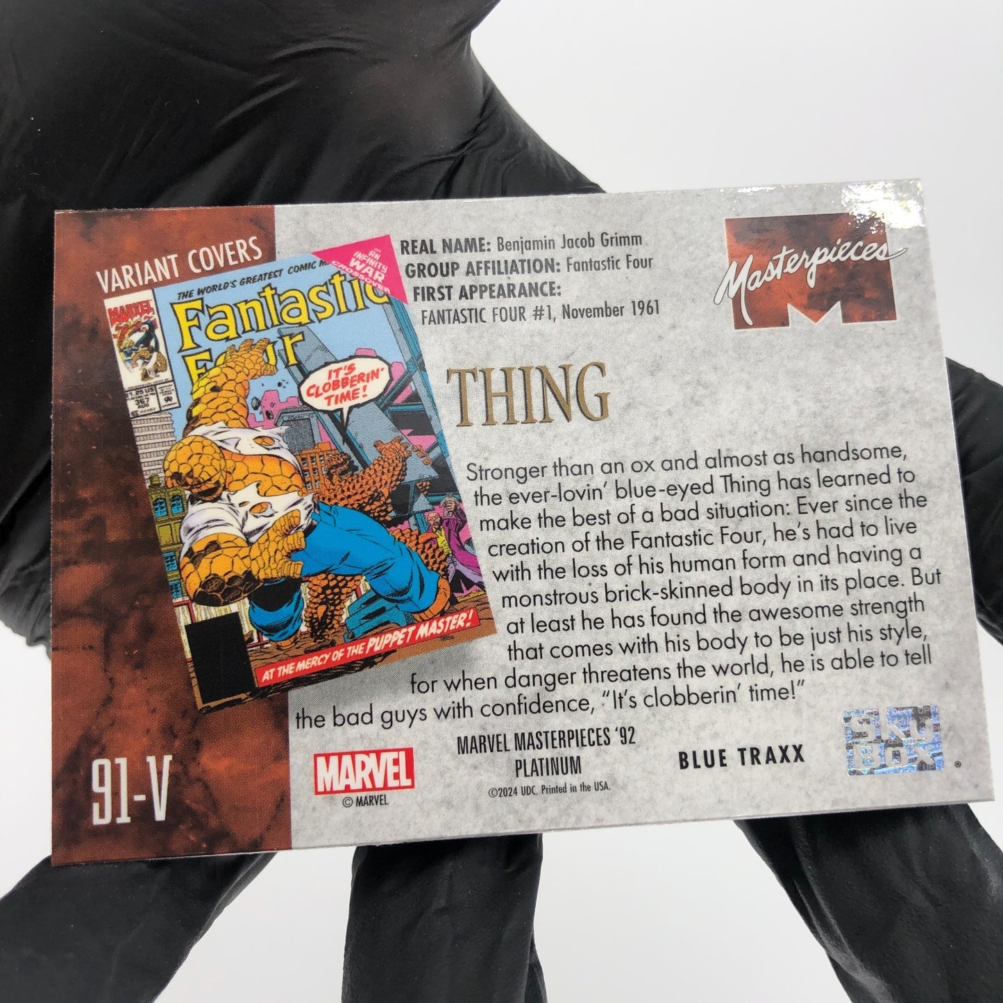 Marvel Card Thing Blue Traxx 91-V Variant  Fleer Upper Deck Masterpieces [NM]