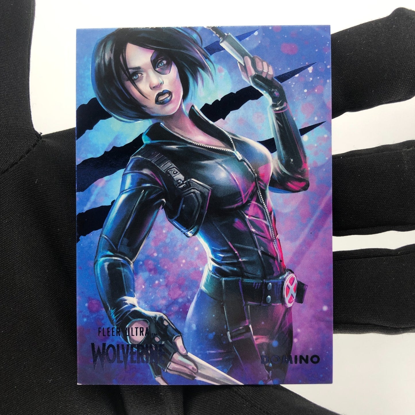 Marvel Card Domino 63 Blue /181 Fleer Upper Wolverine Ultra [A]