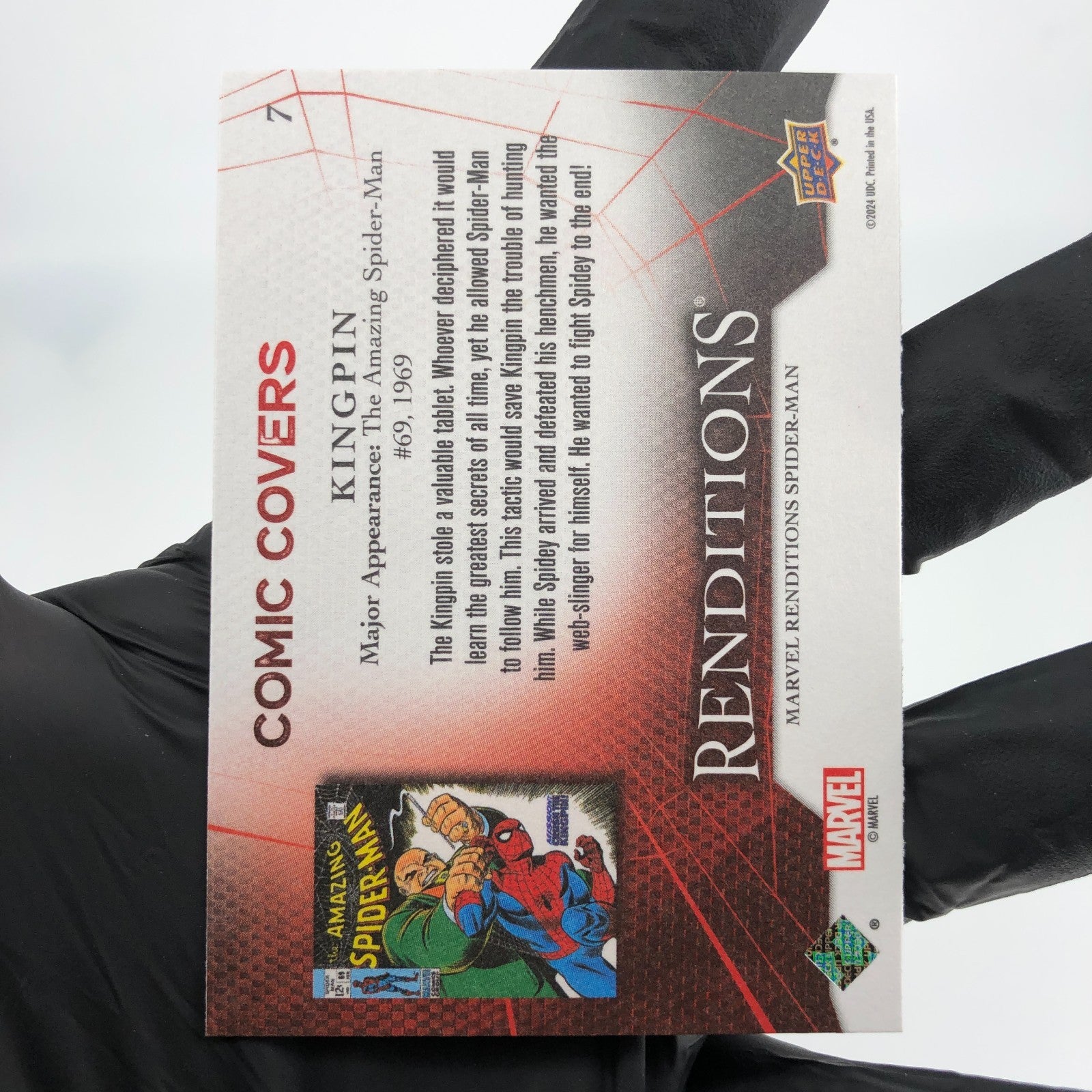 Marvel Card Kingpin 7 Comic Covers Fleer Upper Deck Renditions [NM]