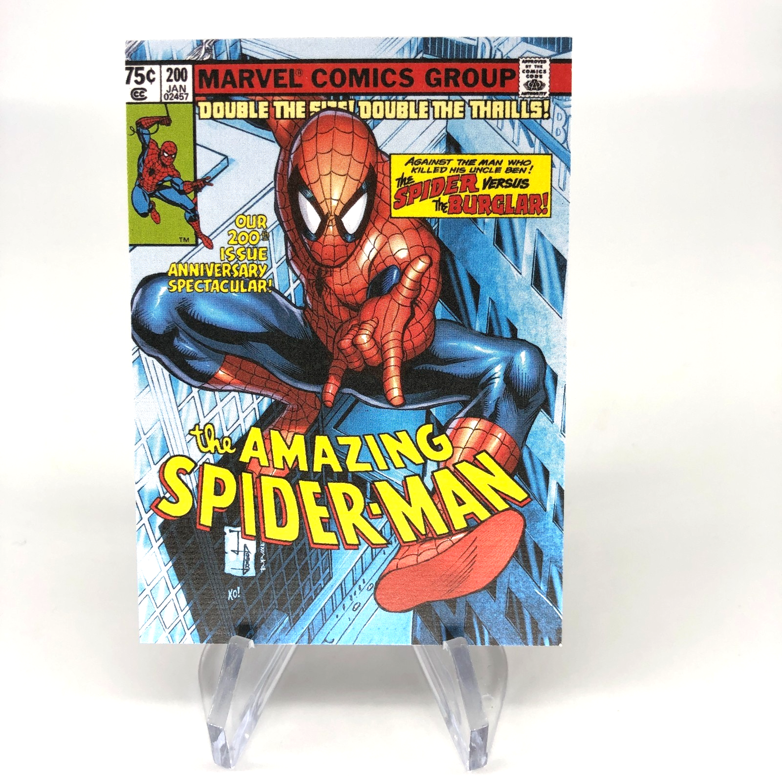 Marvel Card Spider-Man 1 Comic Covers Fleer Upper Deck Renditions [NM]