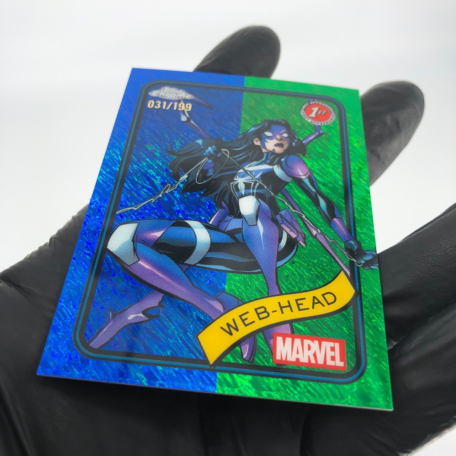 Marvel Card Web-Head 32 Blue Green Shimmer /199 Topps Chrome 2025 [NM]