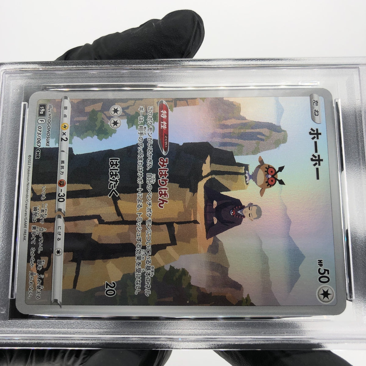 PSA 9 Pokemon Card Hoothoot 073/067 CHR S9a Japanese Karte [9] 2