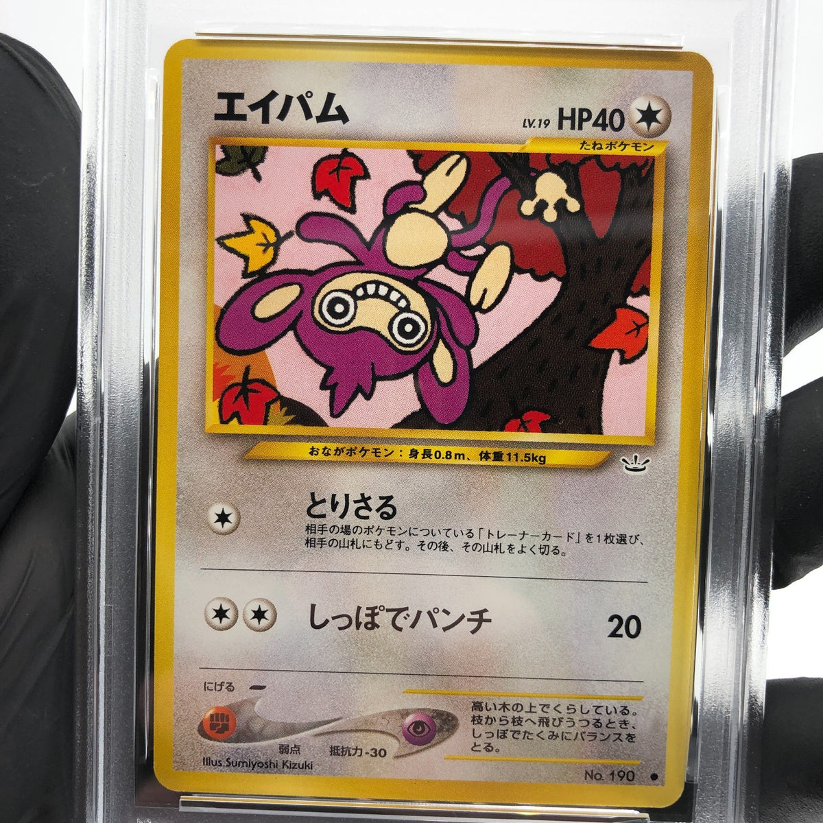 PSA 8 Pokemon Card Aipom No.190 Neo 3 Japanese 2000 Karte [8]