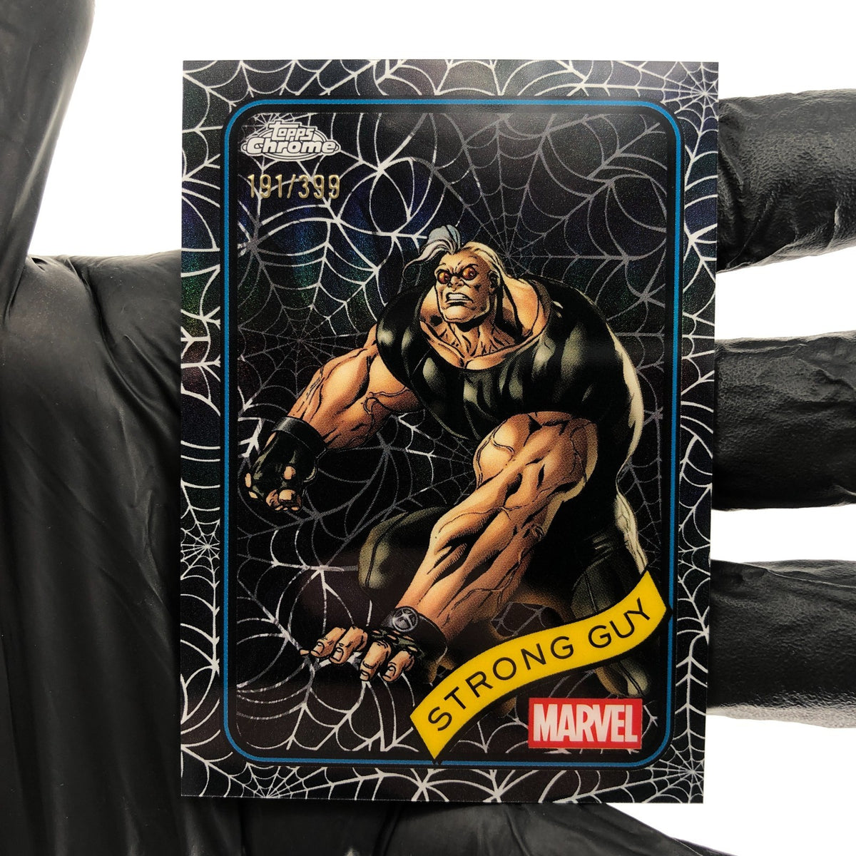 Marvel Card Strong Guy 182 Black Web /399 Topps Chrome 2025 [NM]