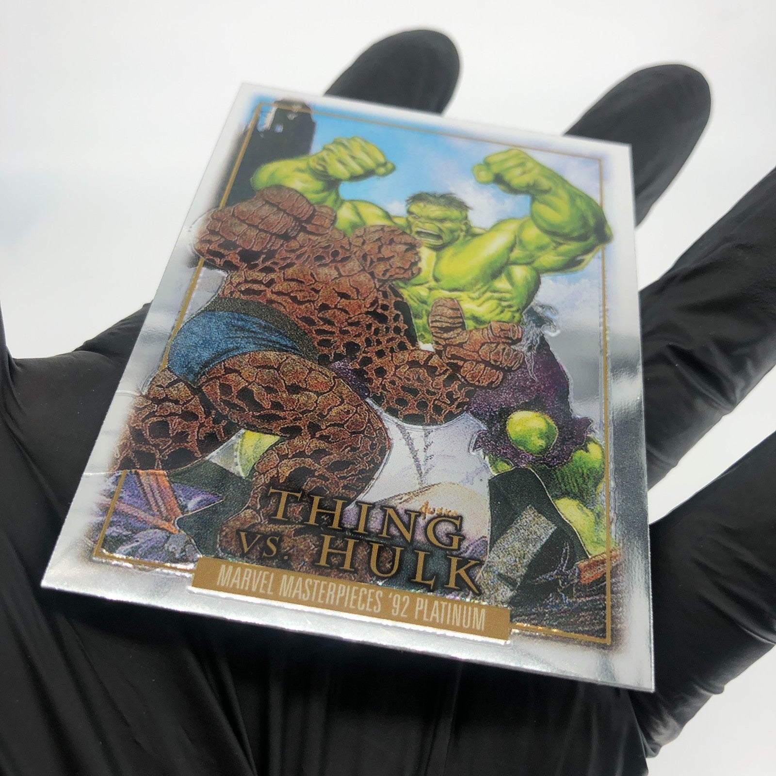 Marvel Card Hulk Vs Thing BS-1 Fleer Upper Deck Masterpieces 92 [NM]