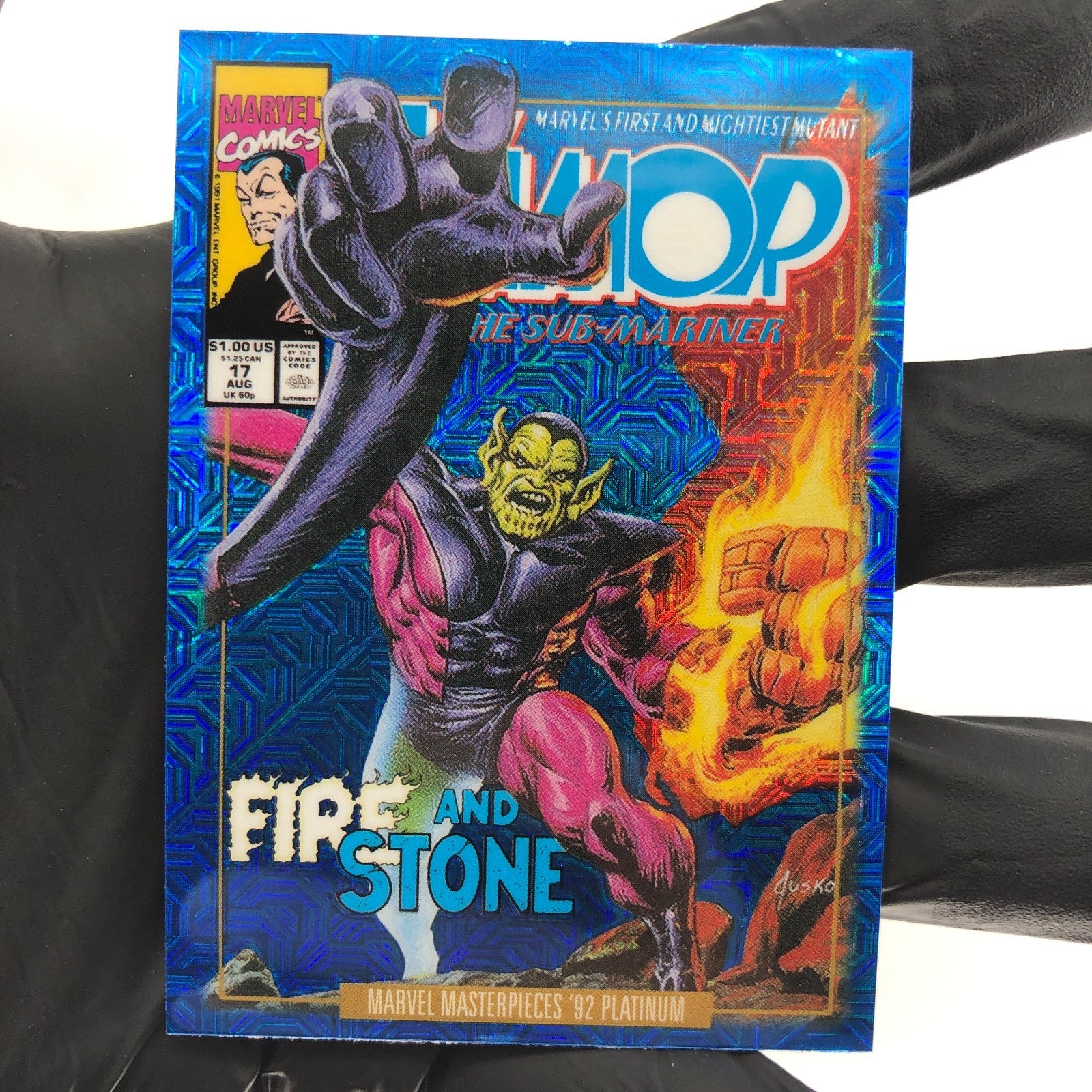 Marvel Card Super Skrull Blue  Traxx 84-V  Fleer Upper Deck Masterpieces [NM]