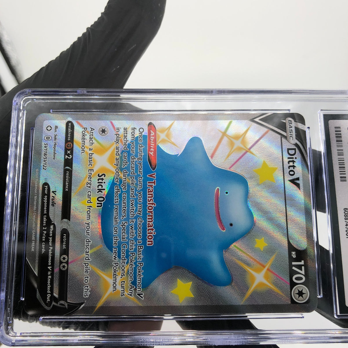 CGC 9 Pokemon Card Ditto V SV118/SV122 Shining Fates English Karte [9]