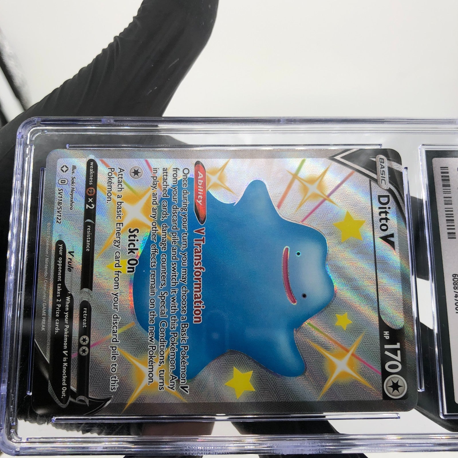 CGC 9 Pokemon Card Ditto V SV118/SV122 Shining Fates English Karte [9]