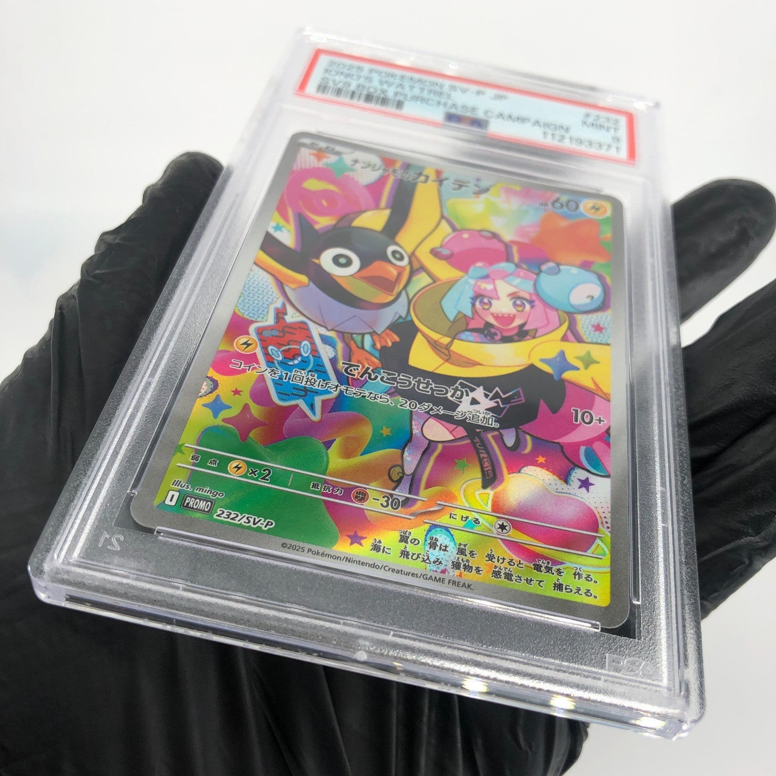 PSA 9 Pokemon Card Ionos Wattel 232/SV-P Promo Holo japanese Karte [9]