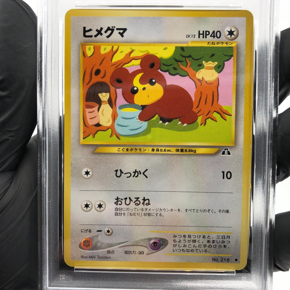 PSA 9 Pokemon Card Teddiursa No.216 Neo 2 Japanese 2000 Karte [9]