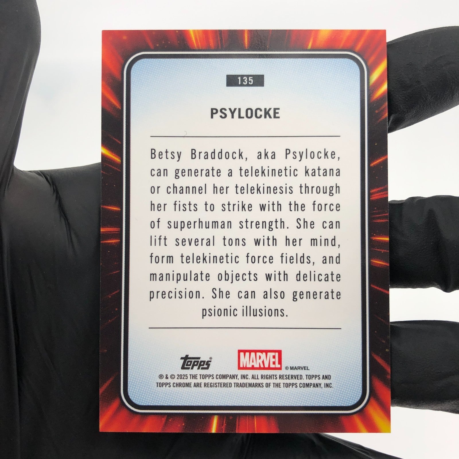 Marvel Card Psylocke 135 Black Web /399 Topps Chrome 2025 [NM]
