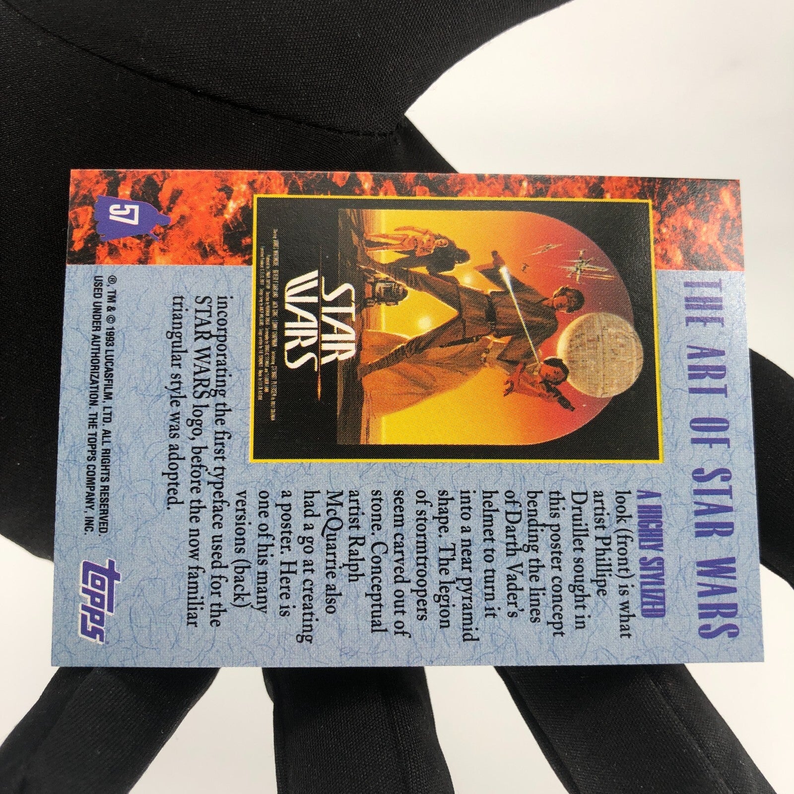 Star Wars Galaxy Card The Art Of 57 Topps Vader 1993 [Rank A]