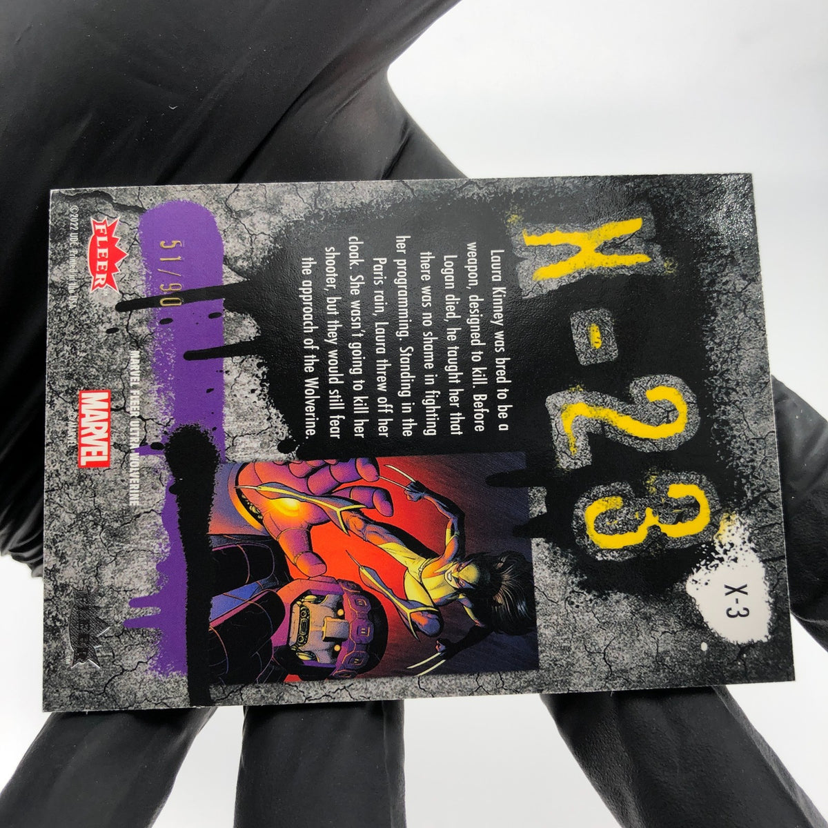 Marvel Card X-23 X-3 Gold /90 Fleer Upper Deck Ultra Wolverine [NM]