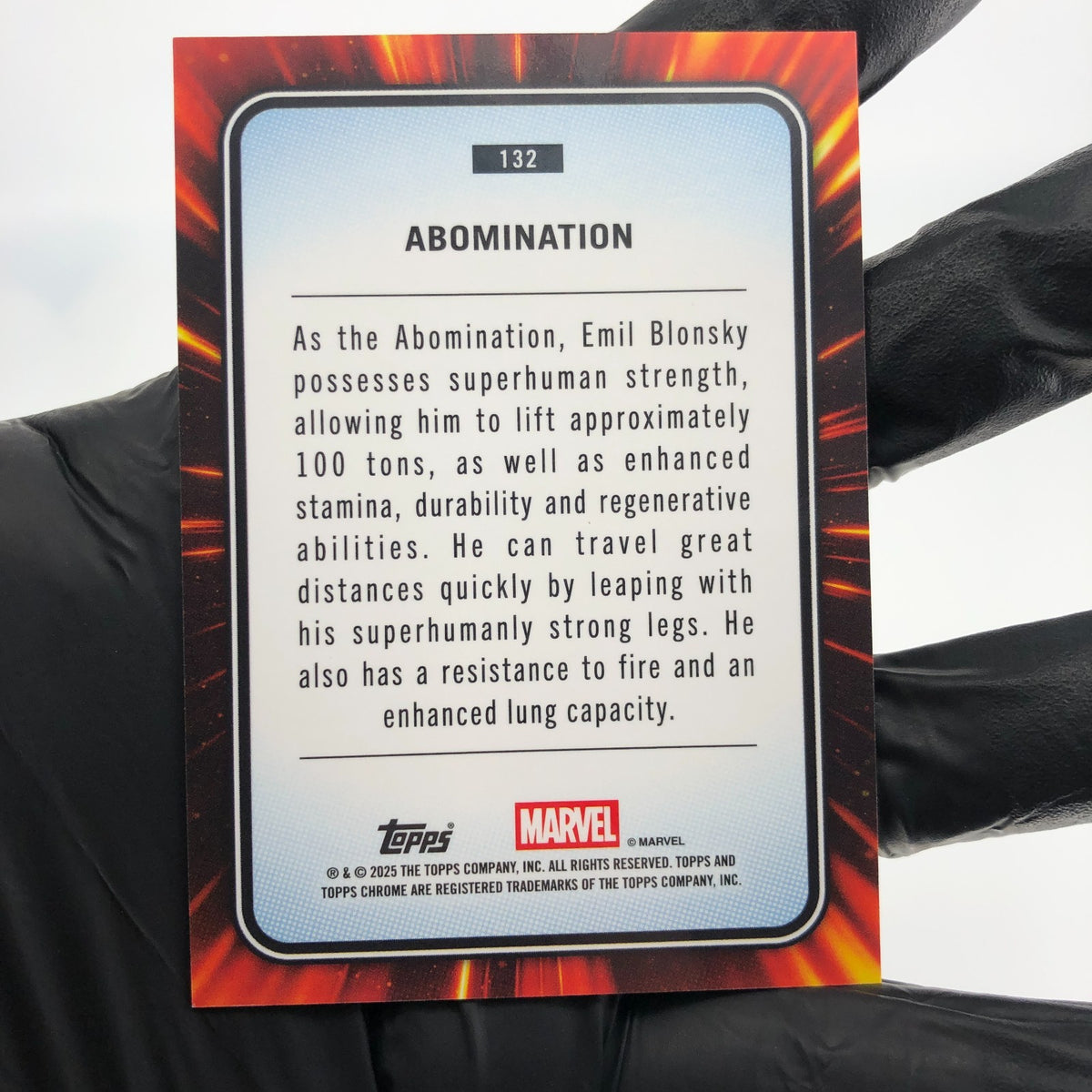 Marvel Card Abomination 132 Black Web /399 Topps Chrome 2025 [NM]