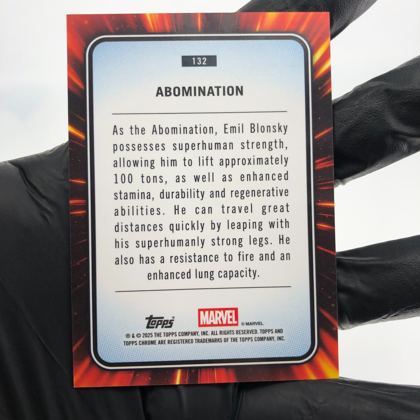 Marvel Card Abomination 132 Black Web /399 Topps Chrome 2025 [NM]