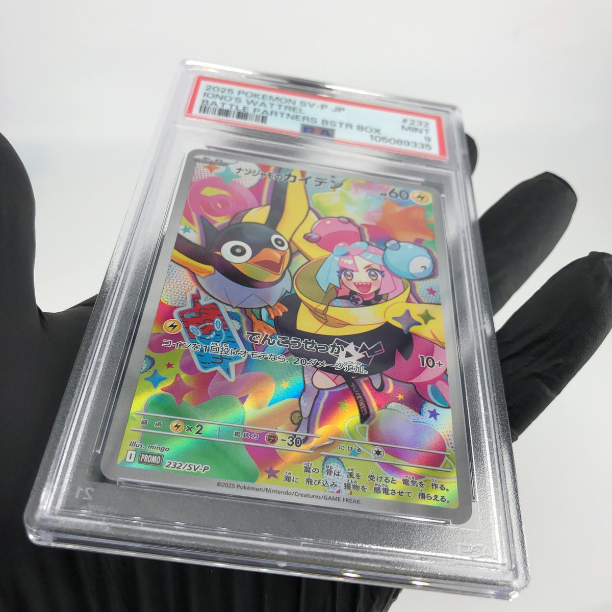 PSA 9 Pokemon Card Ionos Wattrel 232/SV-P  Promo Japanese Karte [9]