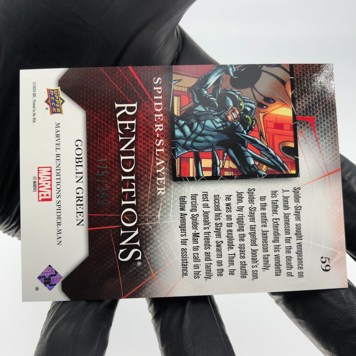 Marvel Card Spider-Slayer 59 Green  /399 Fleer Upper Deck Renditions [NM]