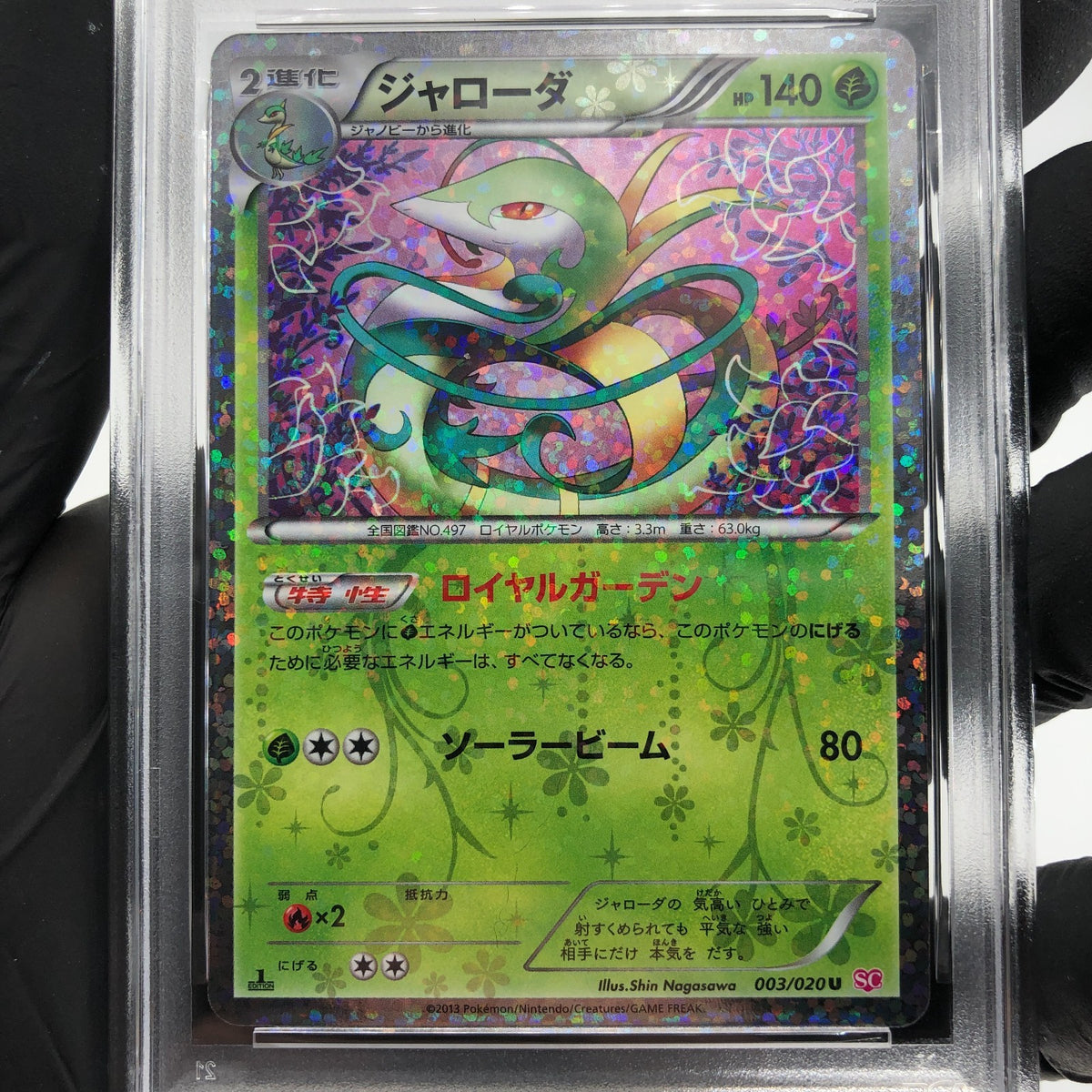 PSA 9 Pokemon Card Serperoir 003/020 U SC 1.Edition Shiny Japanese Karte [9]