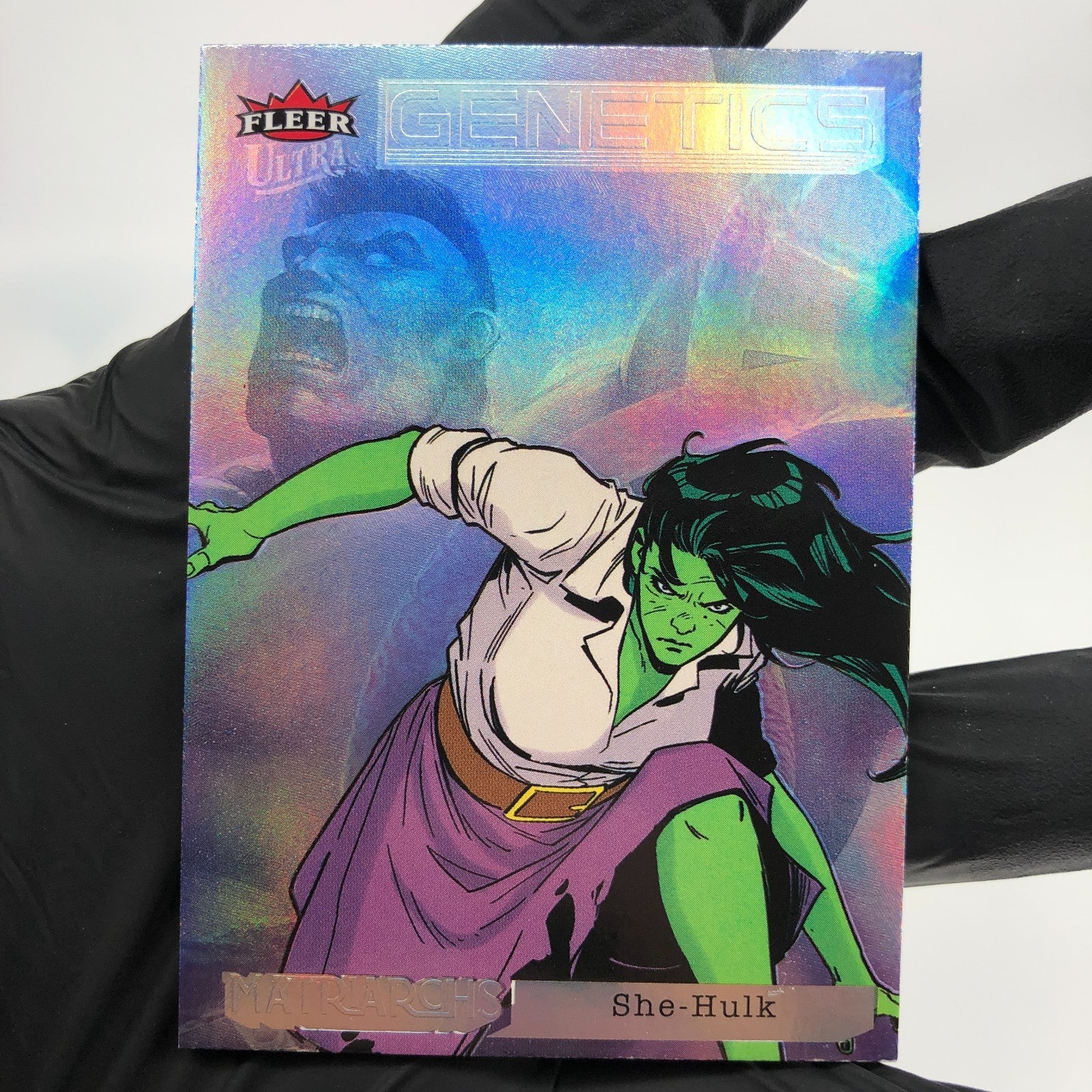 Marvel Card She-Hulk GN-8 Genetics Holo Matriarchs 2024 Fleer Upper Deck [NM]