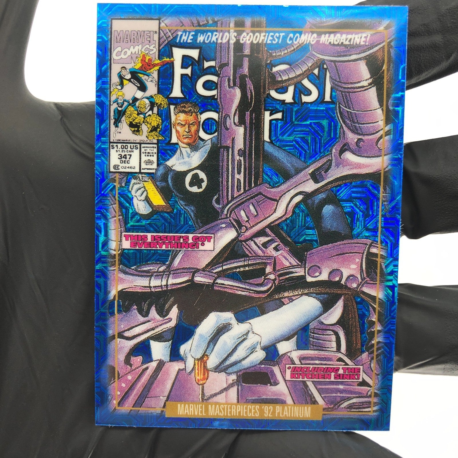 Marvel Card Mr. Fantastic Blue  Traxx 54-V  Fleer Upper Deck Masterpieces [NM]