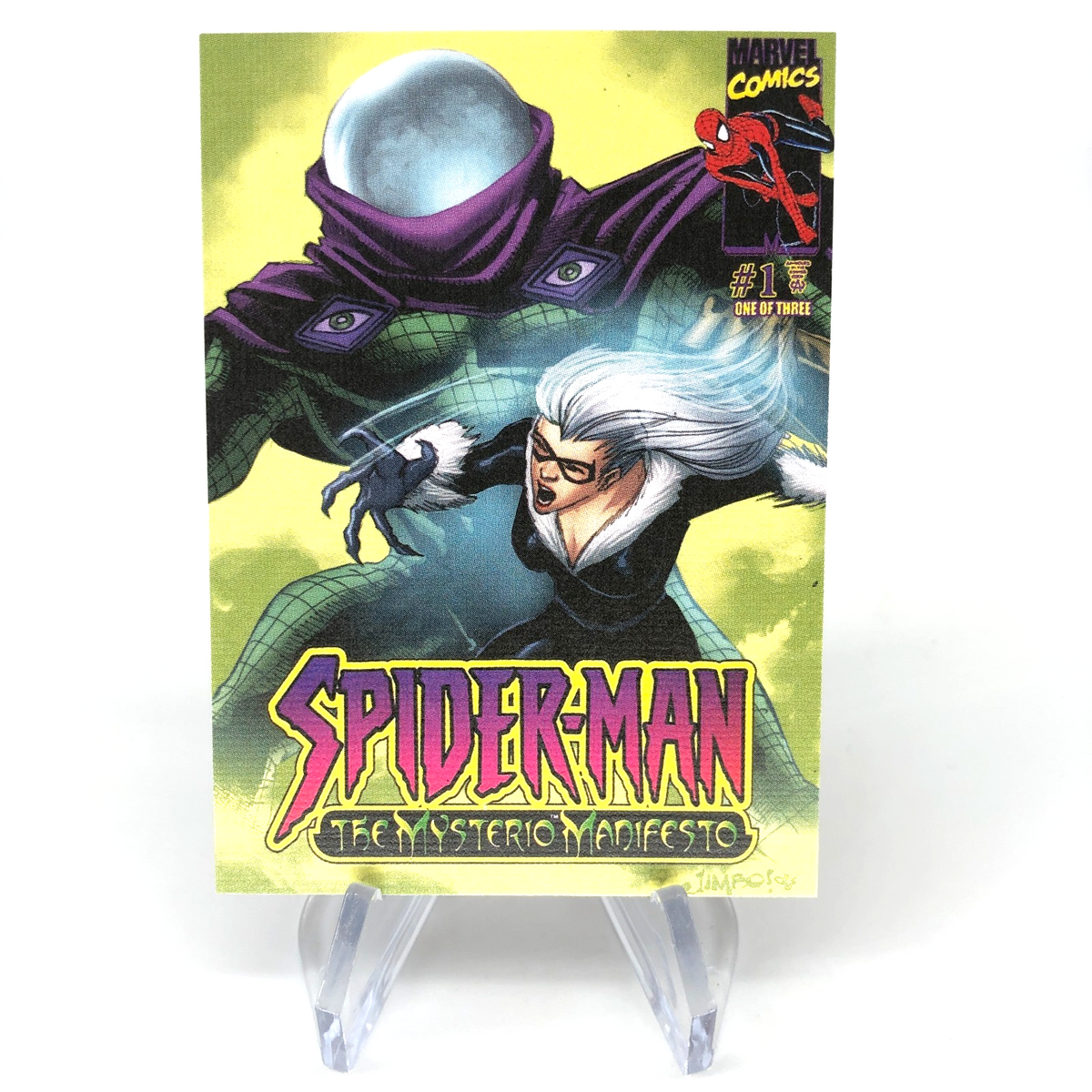 Marvel Card Black Cat Mysterio 55 Comic Covers Fleer Upper Deck Renditions [NM]