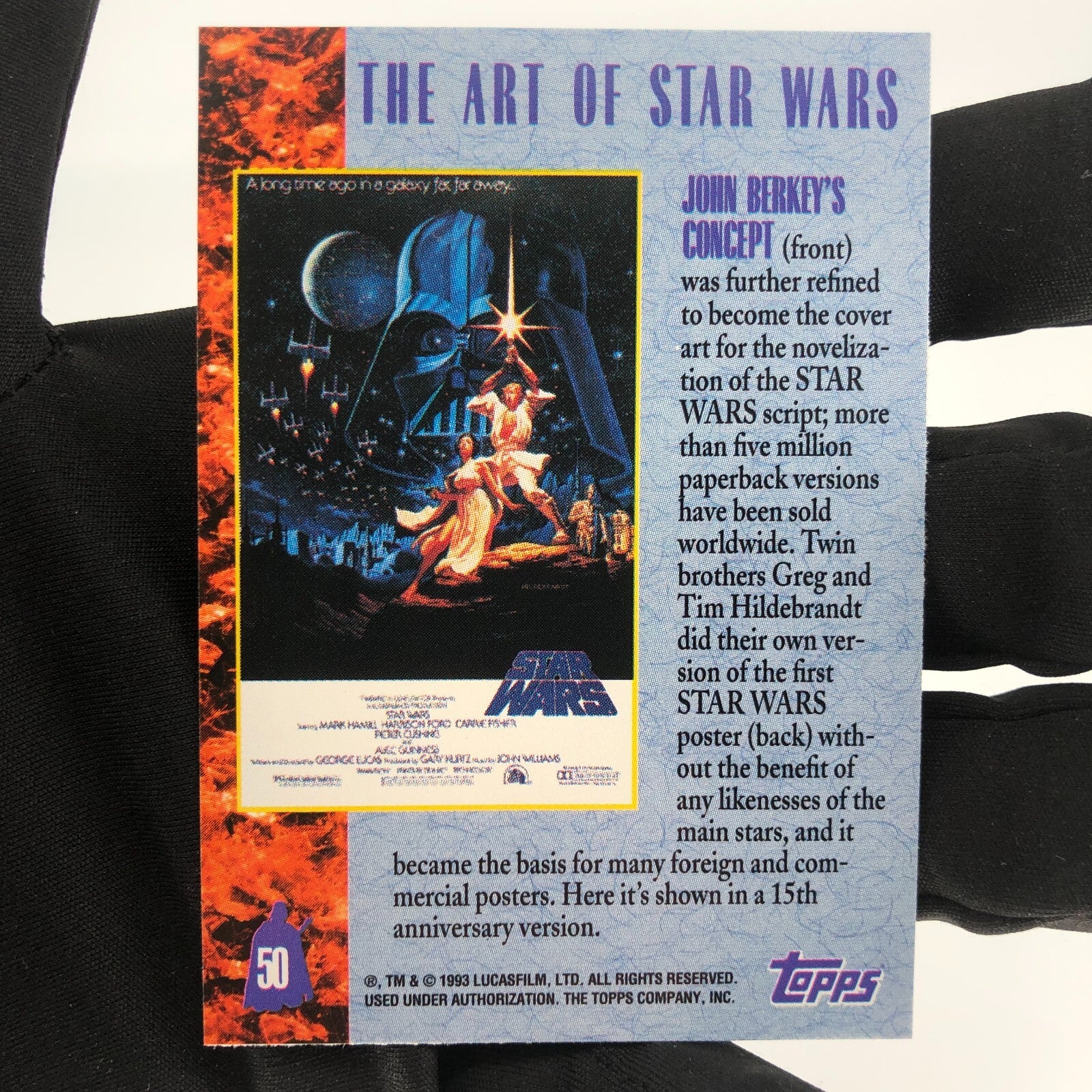 Star Wars Galaxy Card The Art Of 50 Topps Luke Skywalker Leia 1993 [Rank A]