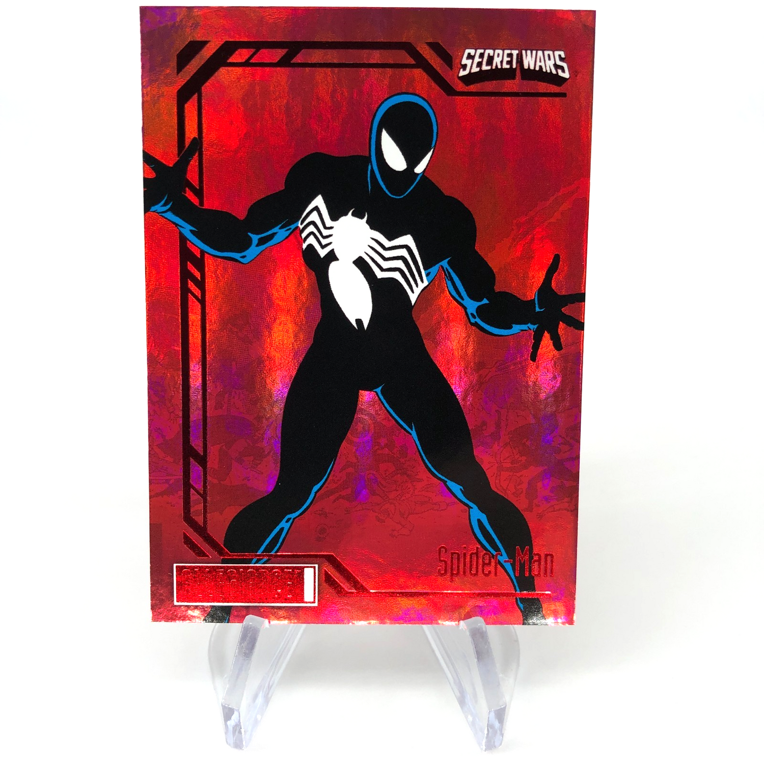Marvel Card Secret Wars Spider-Man 58 Red Rainbow Allegiance Upper Deck [NM]