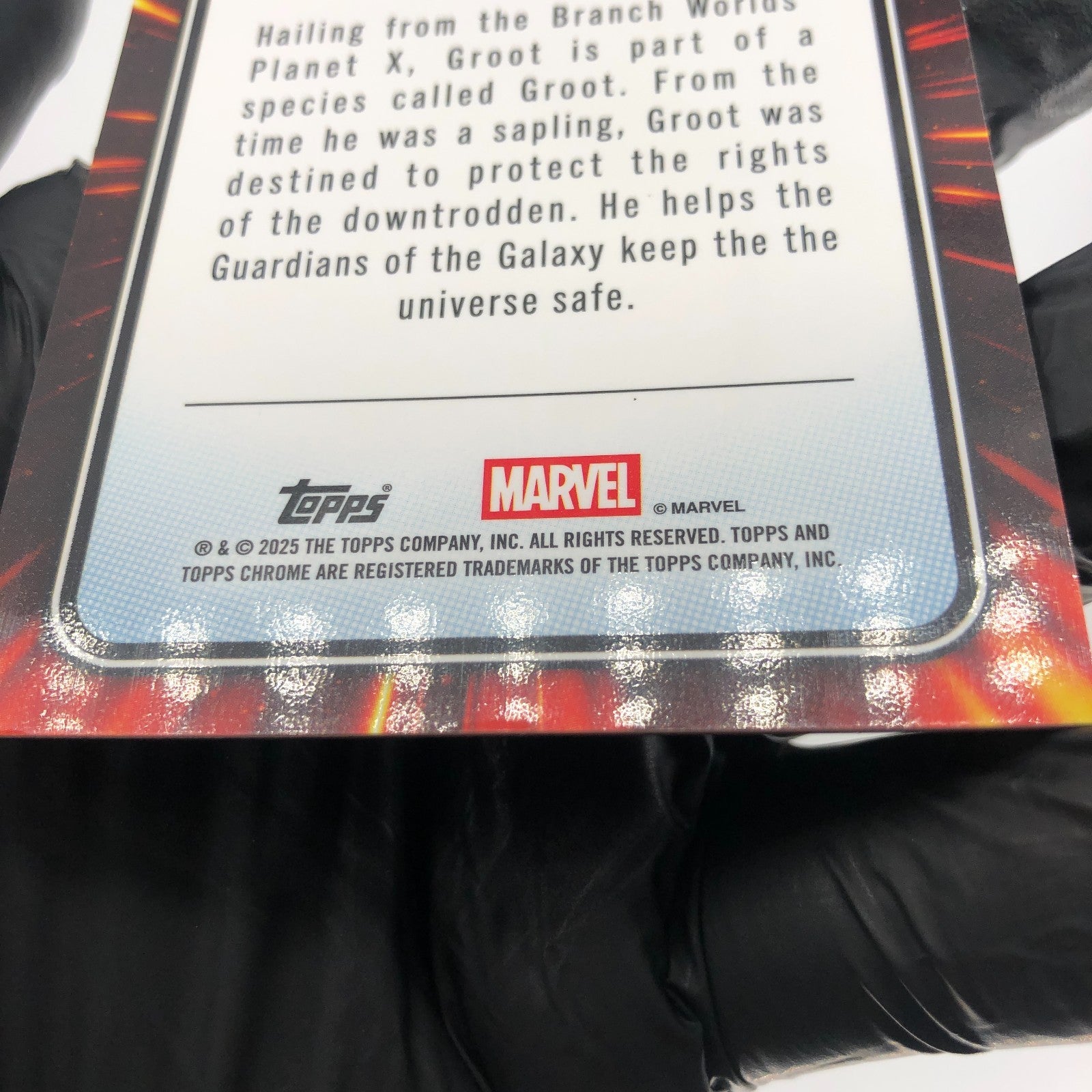 Marvel Card Groot 35 Red Web /62 Refractor Topps Chrome 2025 [Exc.]