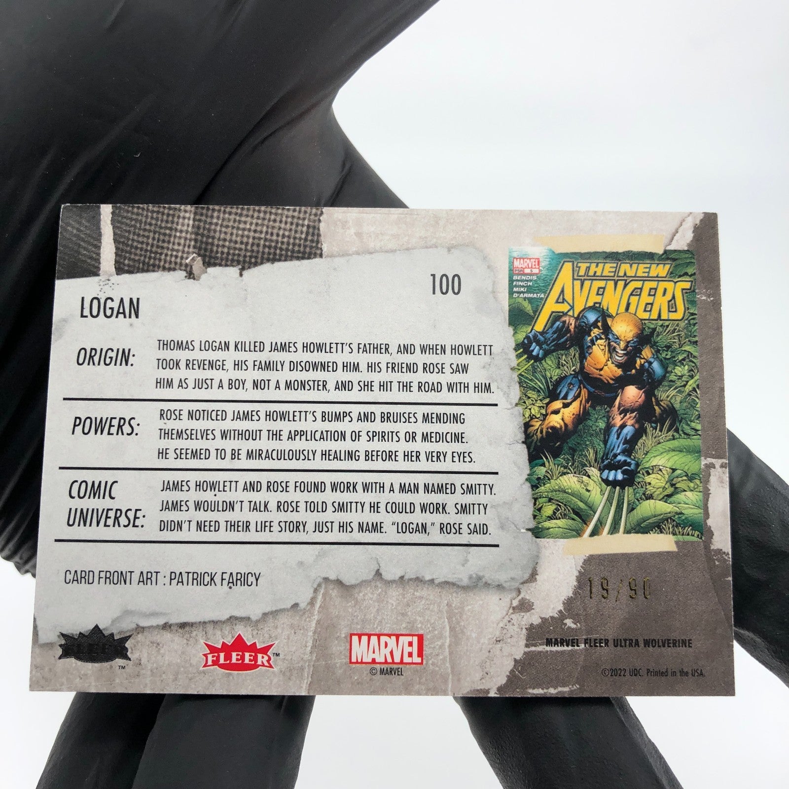 Marvel Card Logan 100 Gold /90 Fleer Upper Deck Ultra Wolverine [NM]