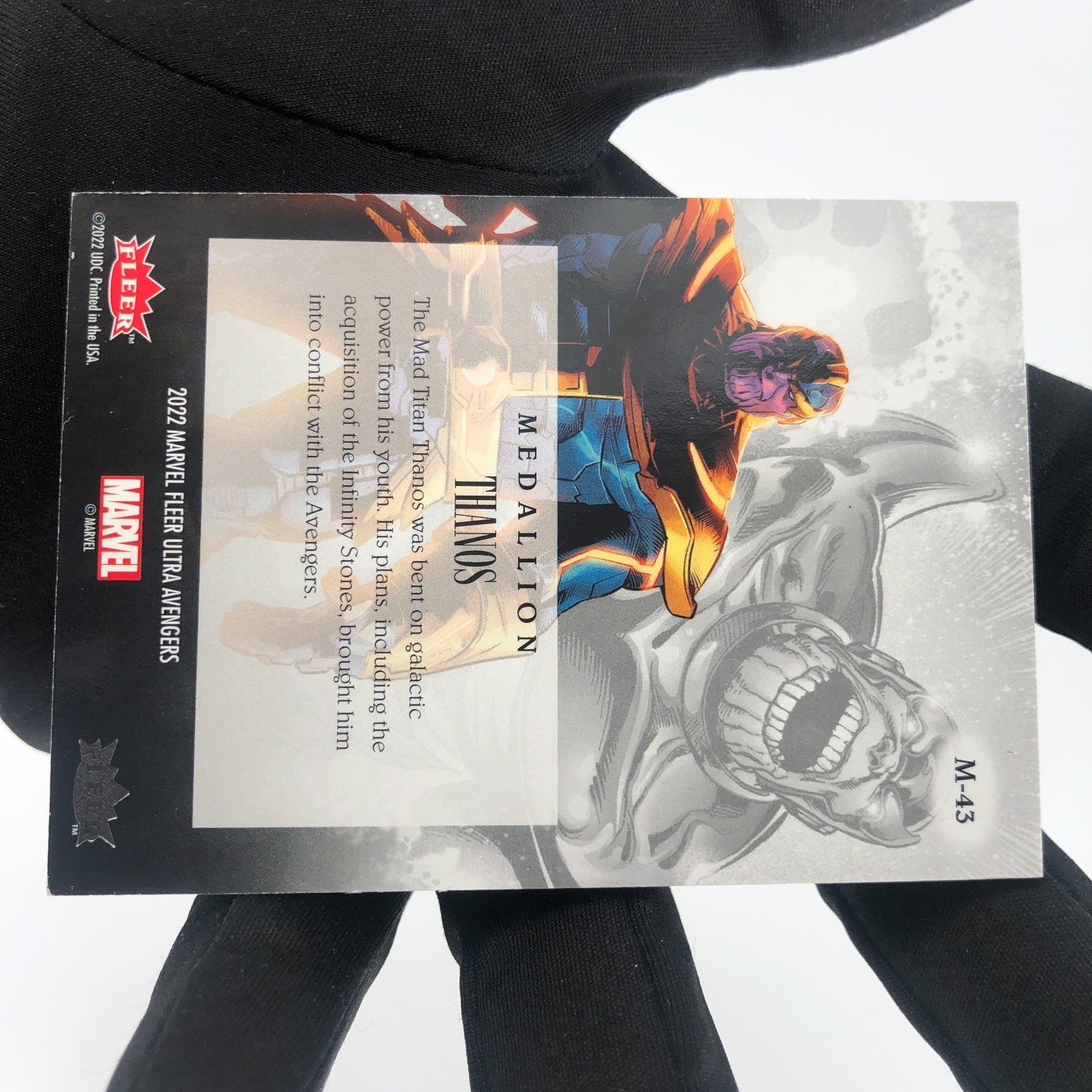 Marvel Card Thanos M-43 Medallion Fleer Upper Deck Avengers Ultra [Exc.]
