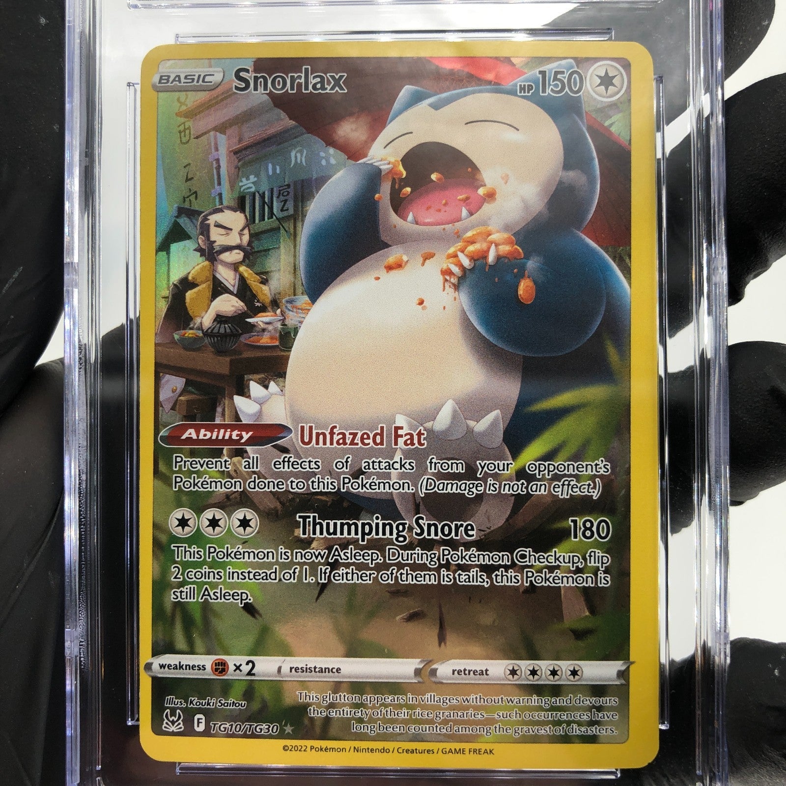 CGC 8.5 Pokemon Card Snorlax TG10/TG30 Lost Origin Minor Miscut English [8.5]