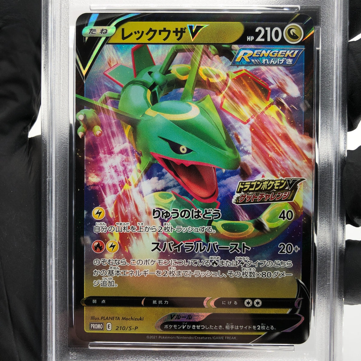 PSA 10 Pokemon Card Rayquaza V 210/S-P Promo 2021 Holo Japanese Karte [10]