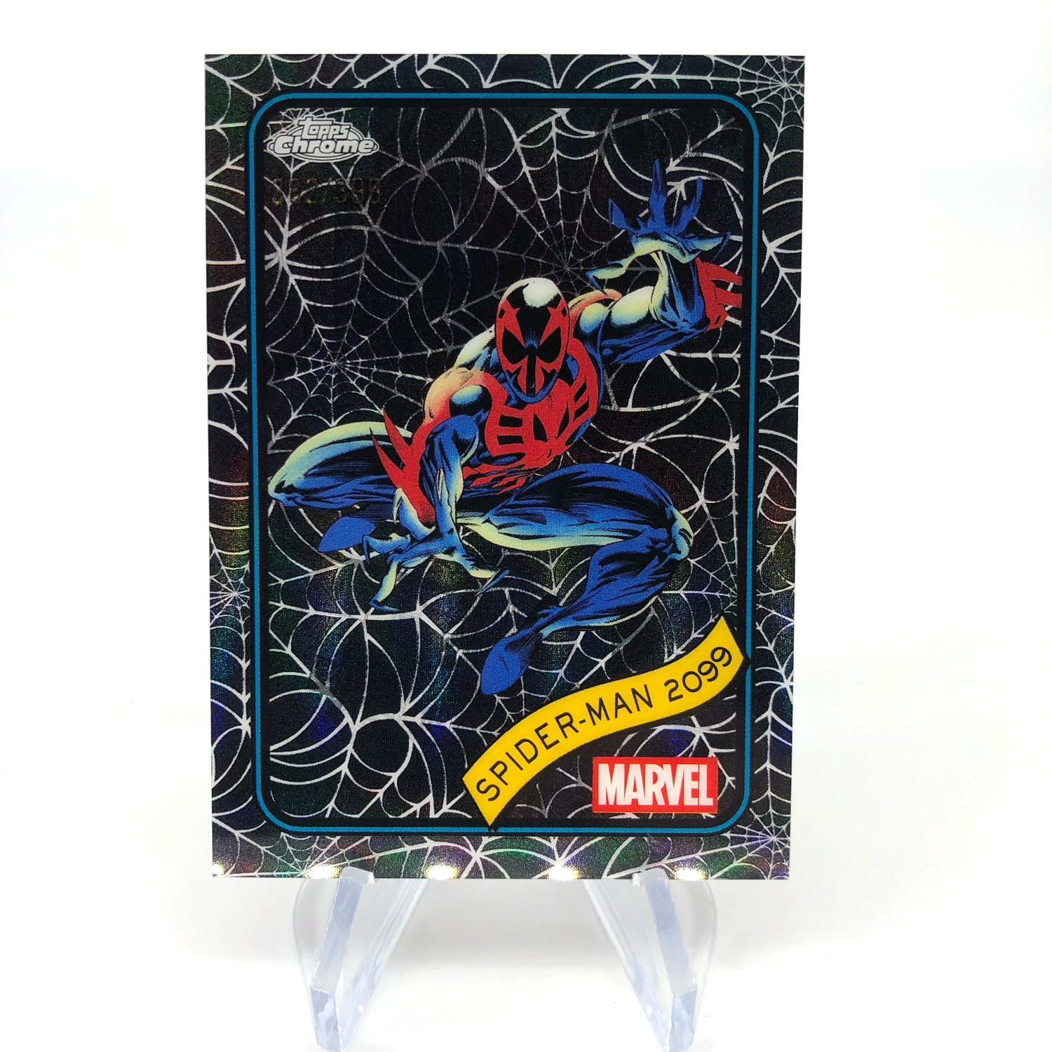 Marvel Card Spider-Man 2099 112 Black Web /399 Topps Chrome 2025 [Exc.]
