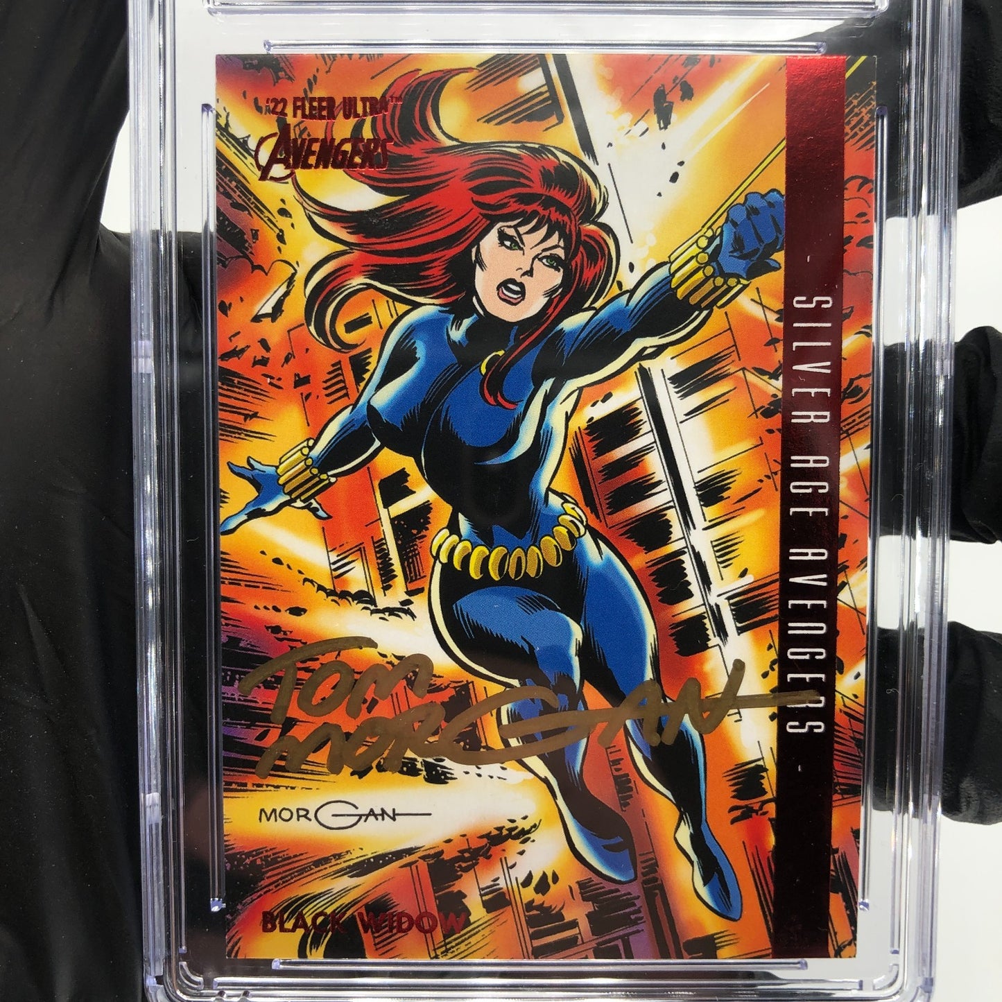CGC 9.5 Marvel Card Black Widow 102 Signature Tom Morgan /63 Avengers 2022 [9.5]