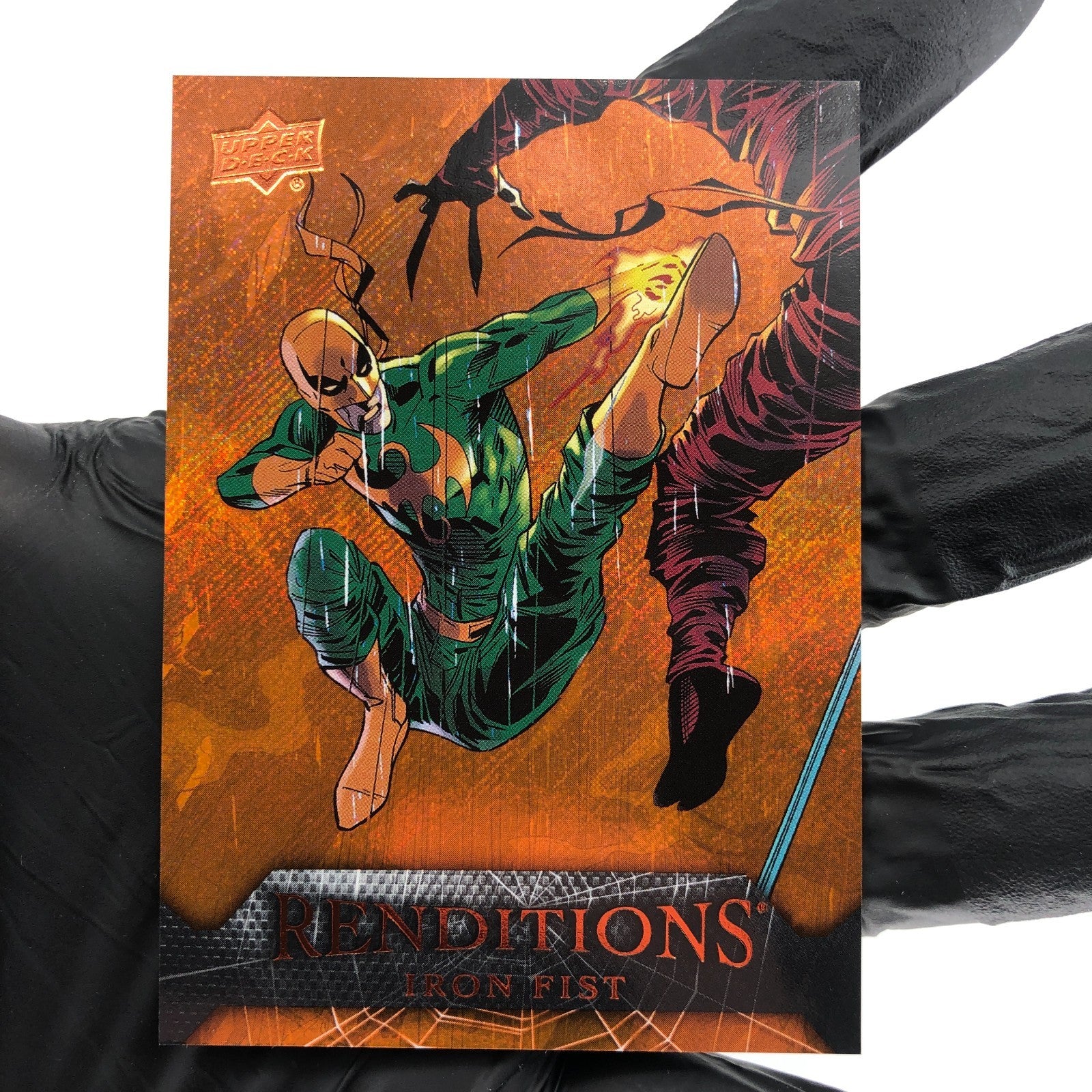 Marvel Card Iron Fist 81 Orange  /299 Fleer Upper Deck Renditions [NM]